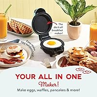Vista 4 de Dash MultiMaker® Mini System - Compact Waffle Maker for Family Breakfasts - Removable Griddle Plates & nonstick surface - 6 Plates - Aqua