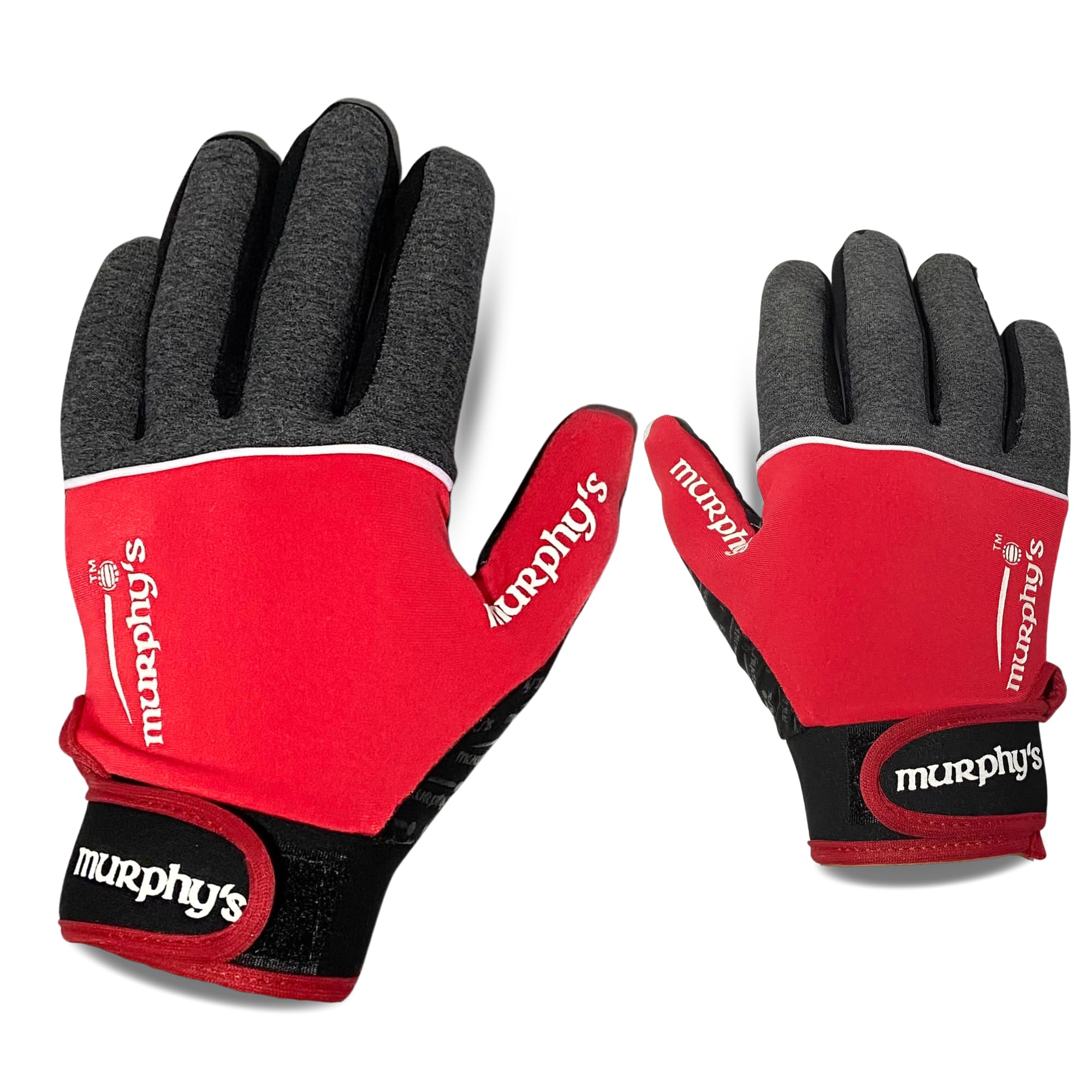 Murphys V2 Gaelic Gloves (M) (Gray/Red/White)