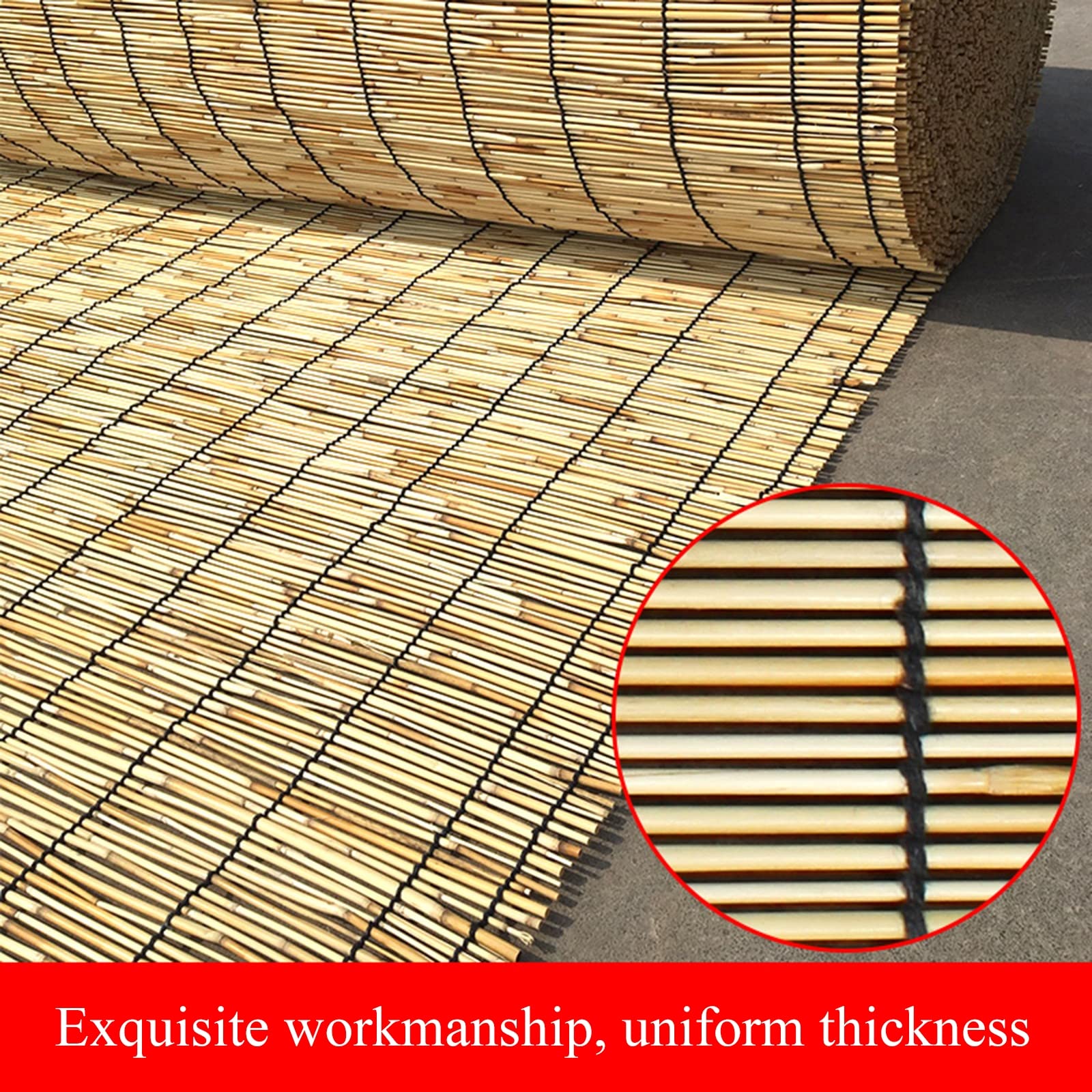 Tenda A Rullo In Bambù Naturale – 85x130cm – Ombreggiante E Antipolvere Per Interni/Esterni