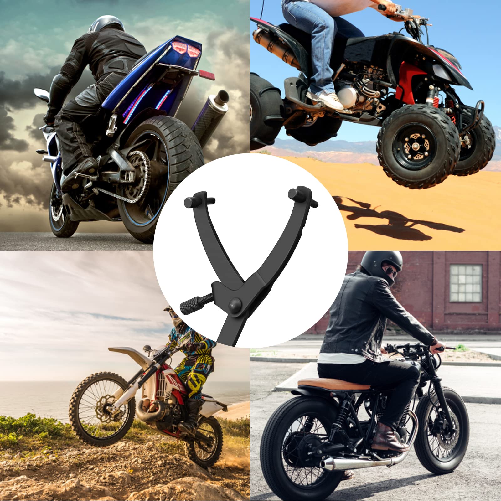 Chiave Frizione per Volano Chiave Blocca Volano per Cinghia della Puleggia Strumento di Blocco e Riparazione Universale Moto Volano Variatore Rimozione Strumento