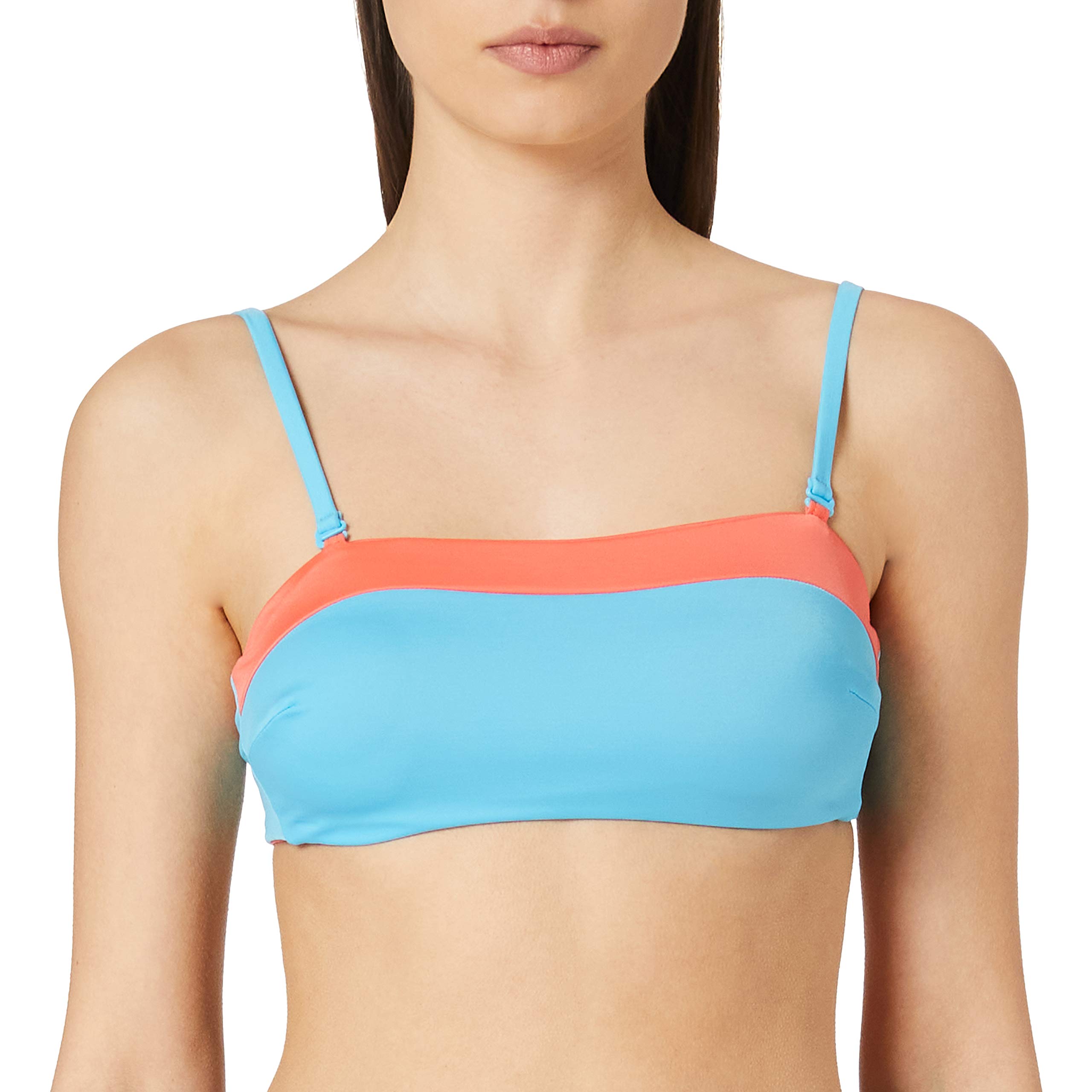 sloggi Shore Women's Sustainable swimwear. Bikini Top, ORANGE - LIGHT COMBINATION, S