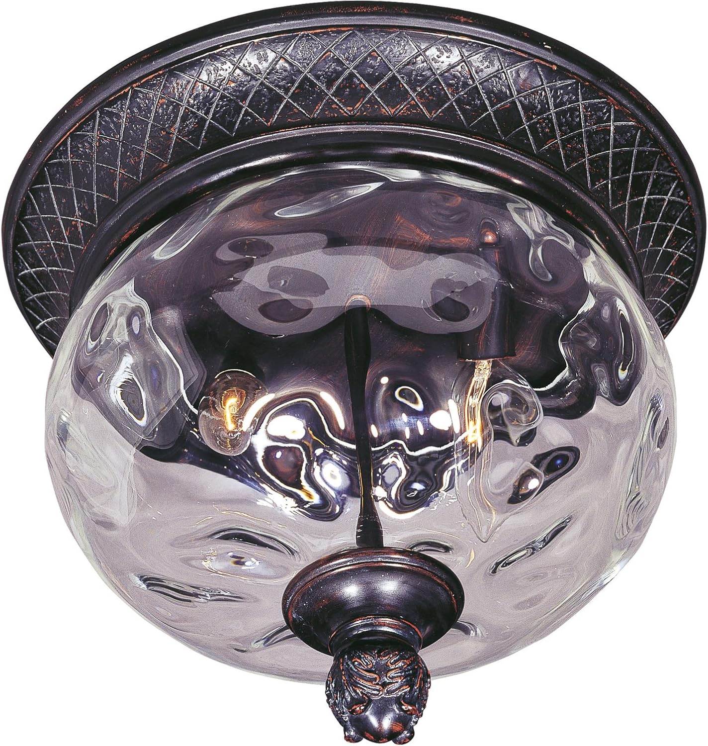 Maxim Carriage House DC-Two Light Outdoor Flush Mount in Early American style-12 Inches Wide by 9.5 inches high
