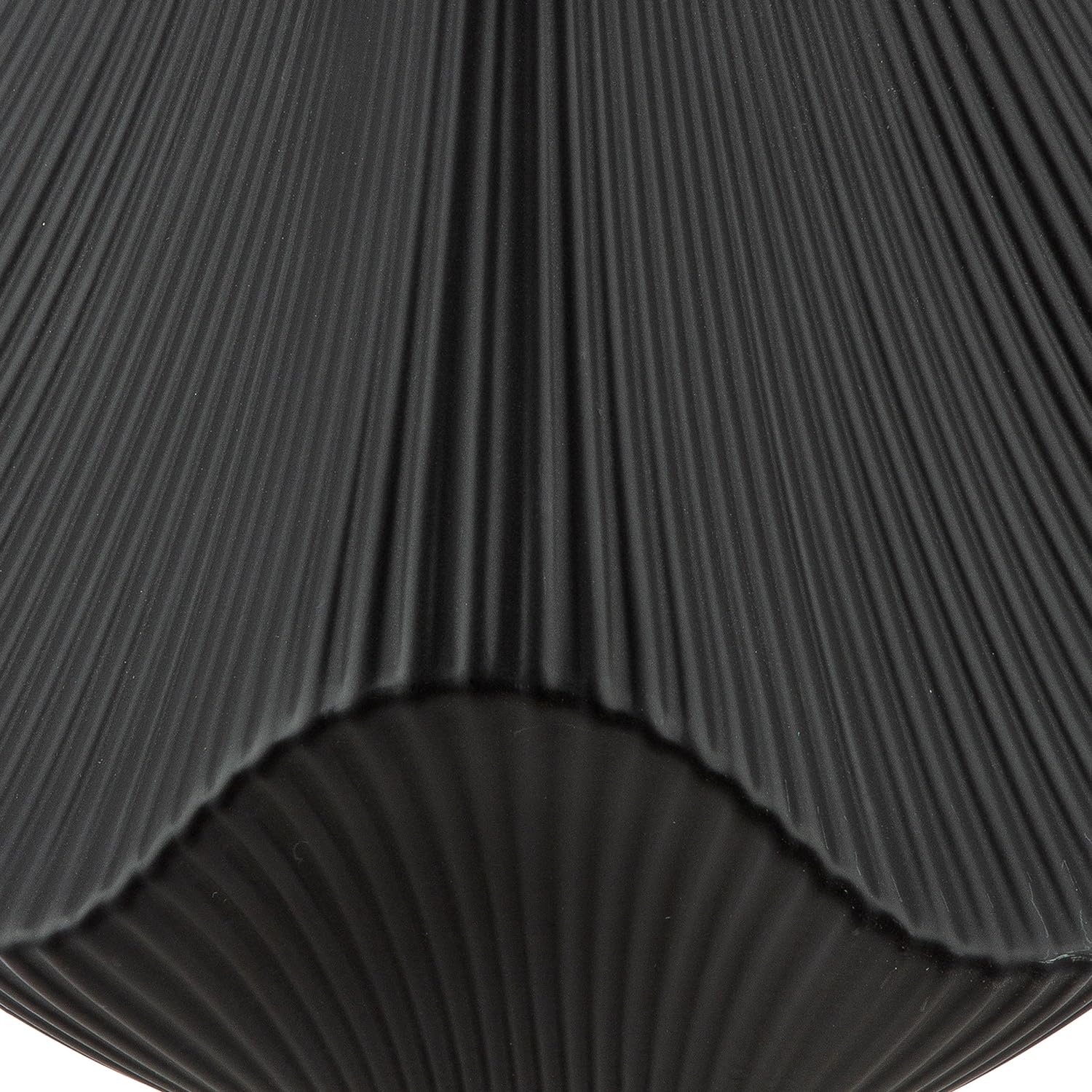 GILDE Vaso a lamelle – nero opaco – ceramica – altezza 19 cm x larghezza 22 cm – vaso decorativo