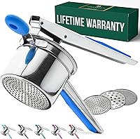 Vista 12 de Bellemain Prensapapas Grande de 15 oz Prensapapas y Triturador de Papas de Acero Inoxidable Resistente Perfecto para Puré de Papas Herramienta