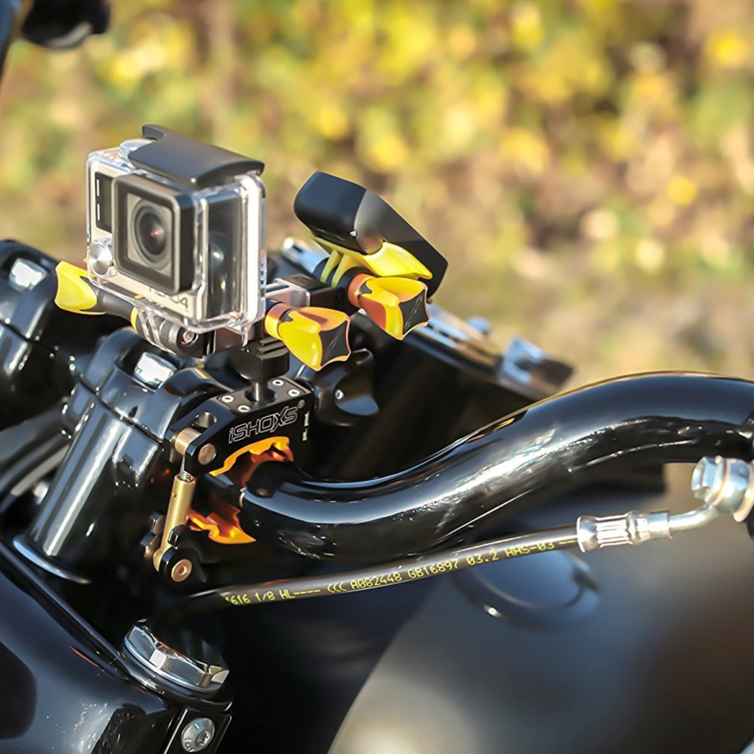 ProMount | Action Cam Supporto manubrio bicicletta | Supporto professionale in alluminio adatto per GoPro Hero e fotocamere compatibili, diametro tubo 20-40 mm