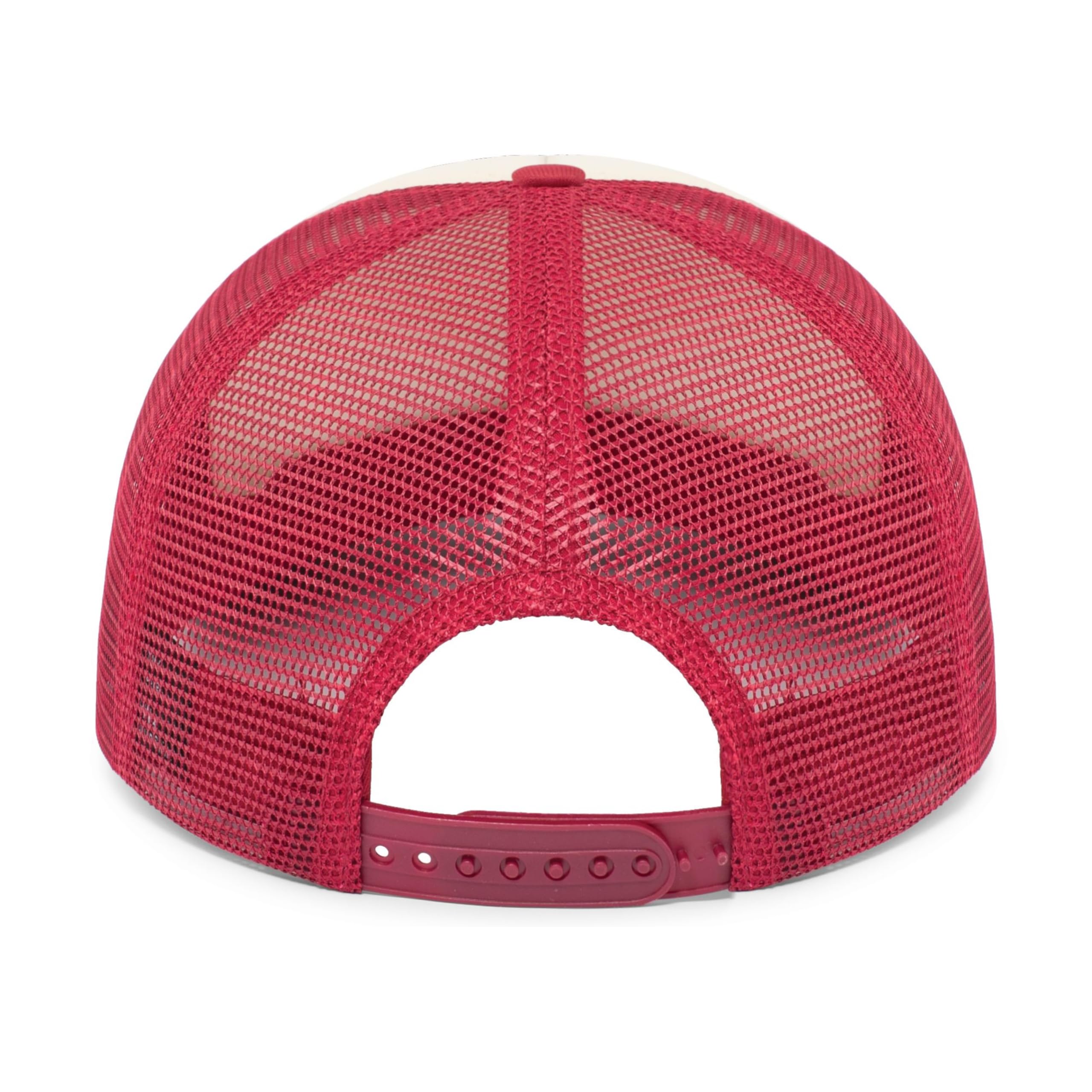 Pacific Headwear Foamie Fresh Trucker Cap, Khaki/Dark Red/Dark Red