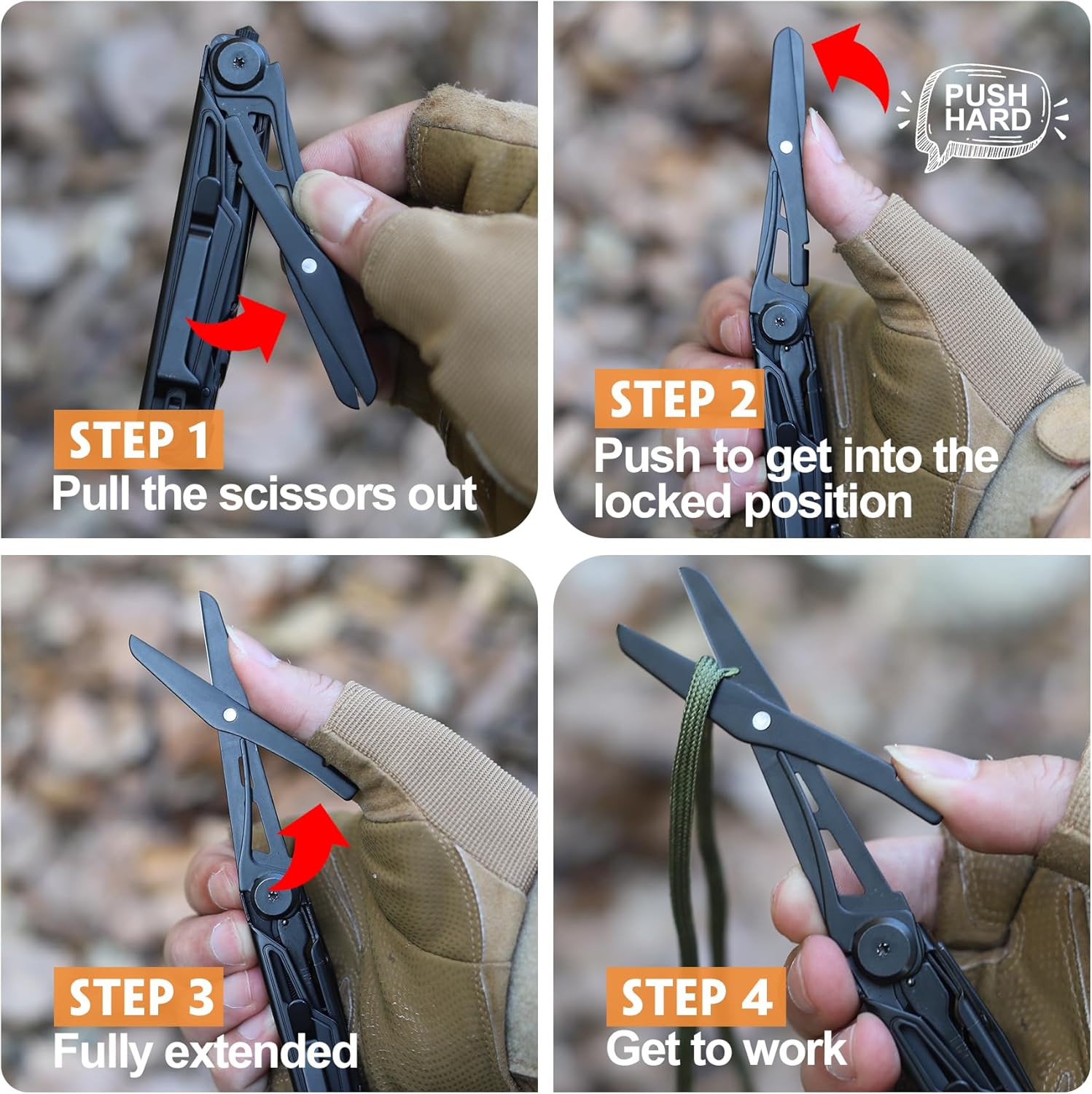 Multitool Pocket Knife - Stocking Stuffers for Men, Multi tool, Edc Knives - Pocket Knife for Men, Multitool for Camping, Hiking - Portable Multitools Gadgets Edc, Christmas Birthday Gifts for Man