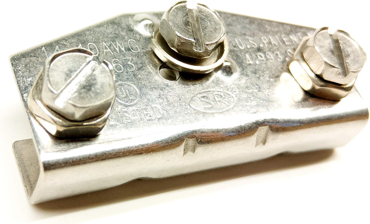 Front Meter Box Ground Clamp, Stainless Steel Plate Style, for