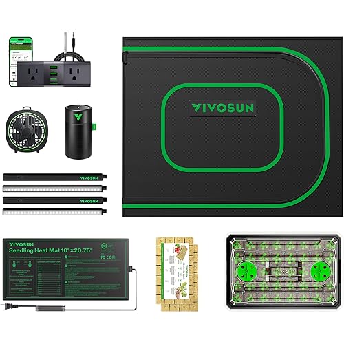 VIVOSUN Clone Tent Kit 24" x 16" x 20", with T5 Full-Spectrum Grow Light, Seed Starter Tray, Heat Mat, AeroStream U075 Humidifier, and AeroWave D4 Clip Fan, for Indoor Plant Germination, Cloning