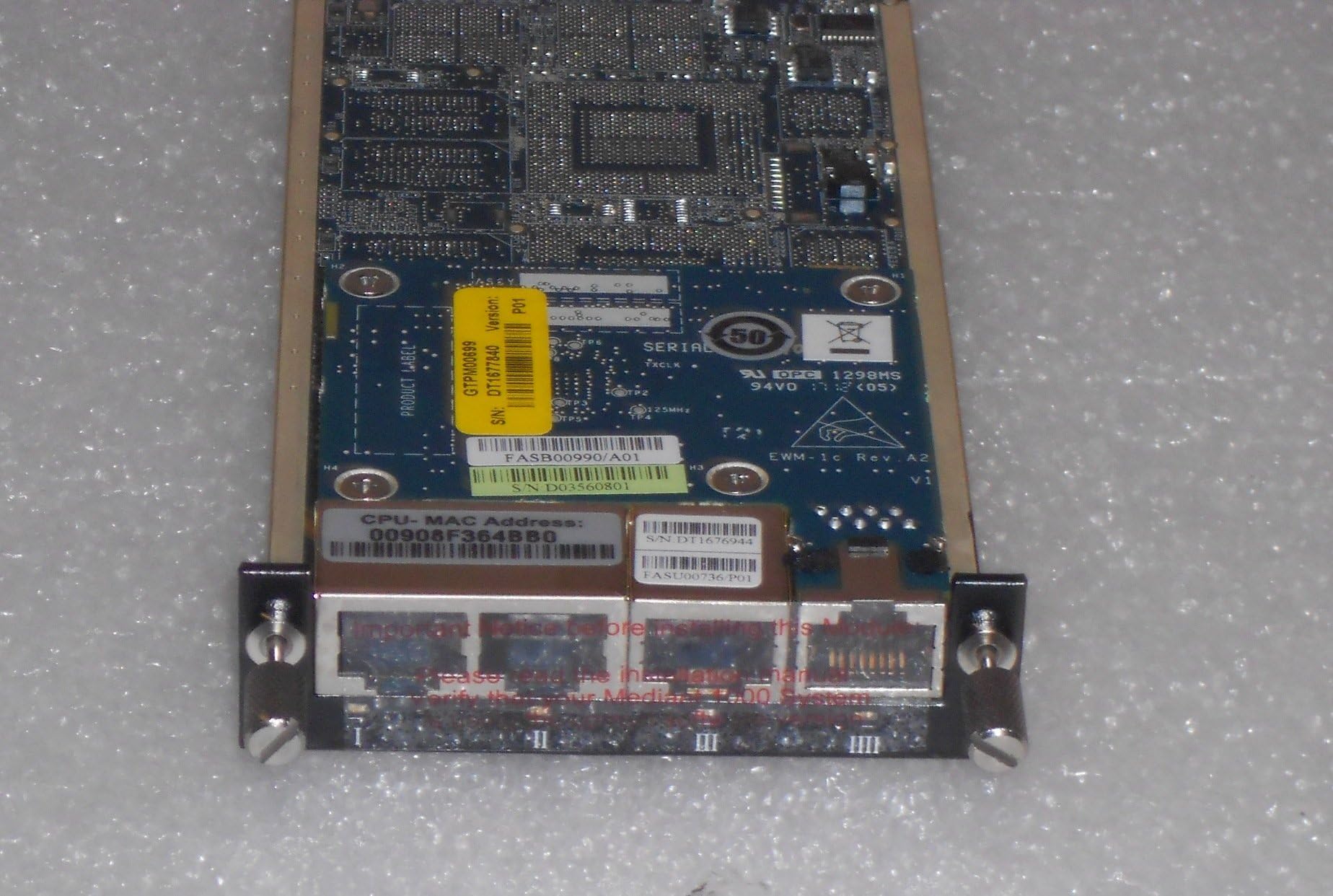 Faxback M1KB-SWX MEDIANT 1000B SPARE PART - LAN EXTENSION MODULE