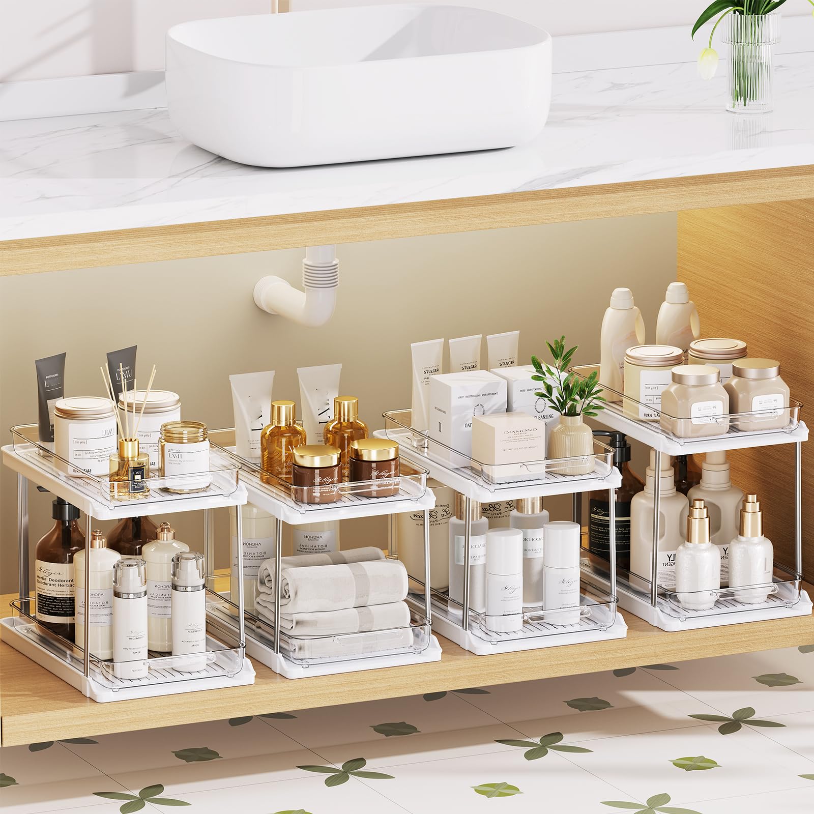 Delamu 2-Tier Under Sink Organizer