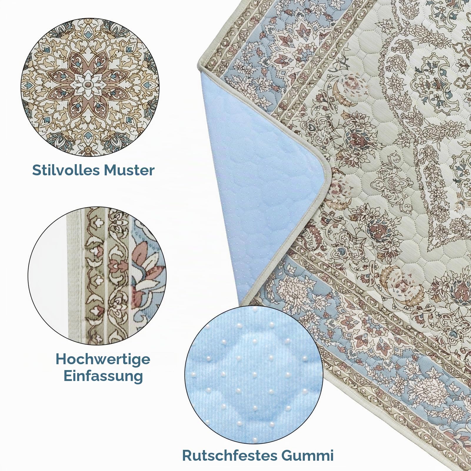 Waschbare Pinkelpads für Hunde, 2 Stück Wiederverwendbare Puppy Pads 122x92cm Super saugfähige wasserdichte Pet Training Pads, Anti-Rutsch-Töpfchen Pads (Graues Medaillon, 122 x 92 cm (2 Stück))