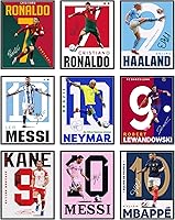 Vista 10 de BigWig Prints Pósteres de fútbol para dormitorio de niños, póster de jugador de fútbol, póster de Erling Haaland, Mbappe, Rodrygo, Gavi, Vini Jr