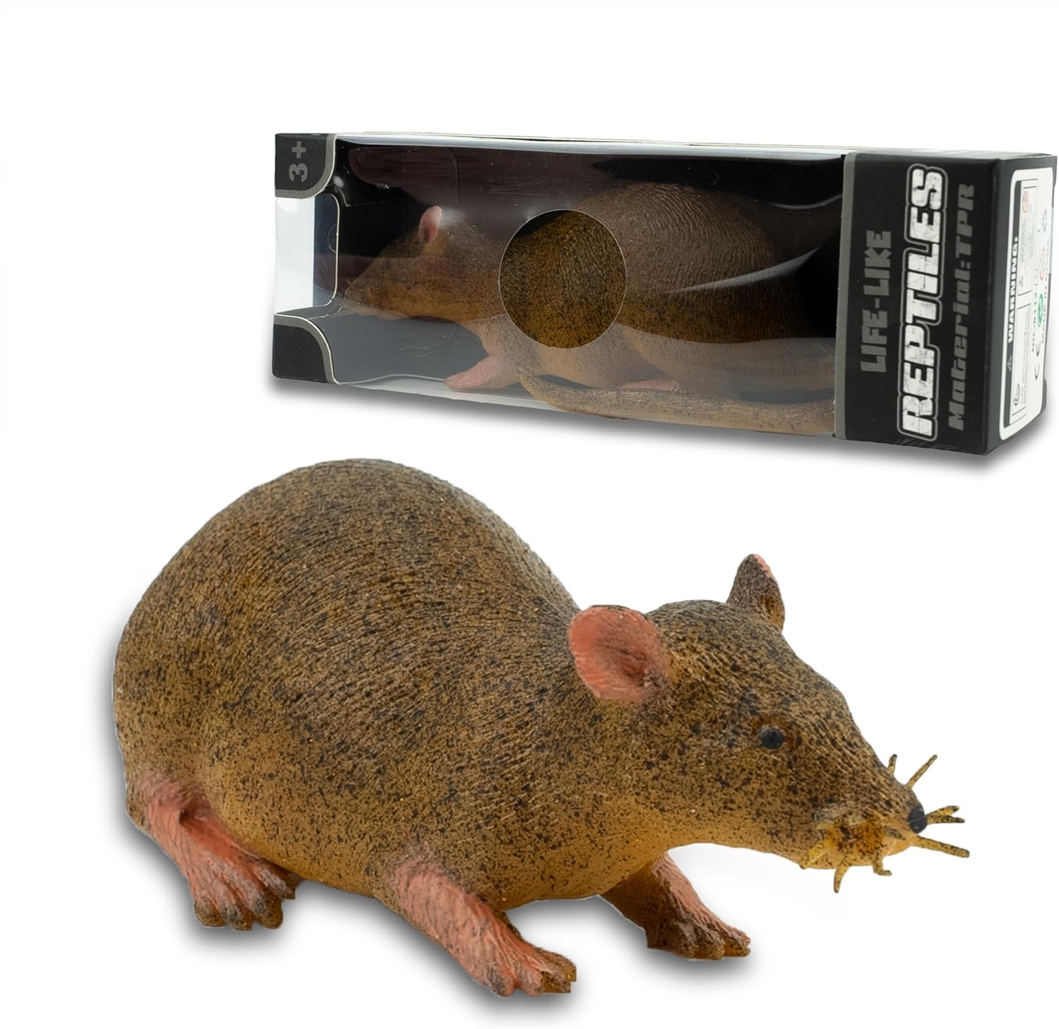 FUNSCENE Reptile Toy with Mouse, Soft Rubber Squishy Toy