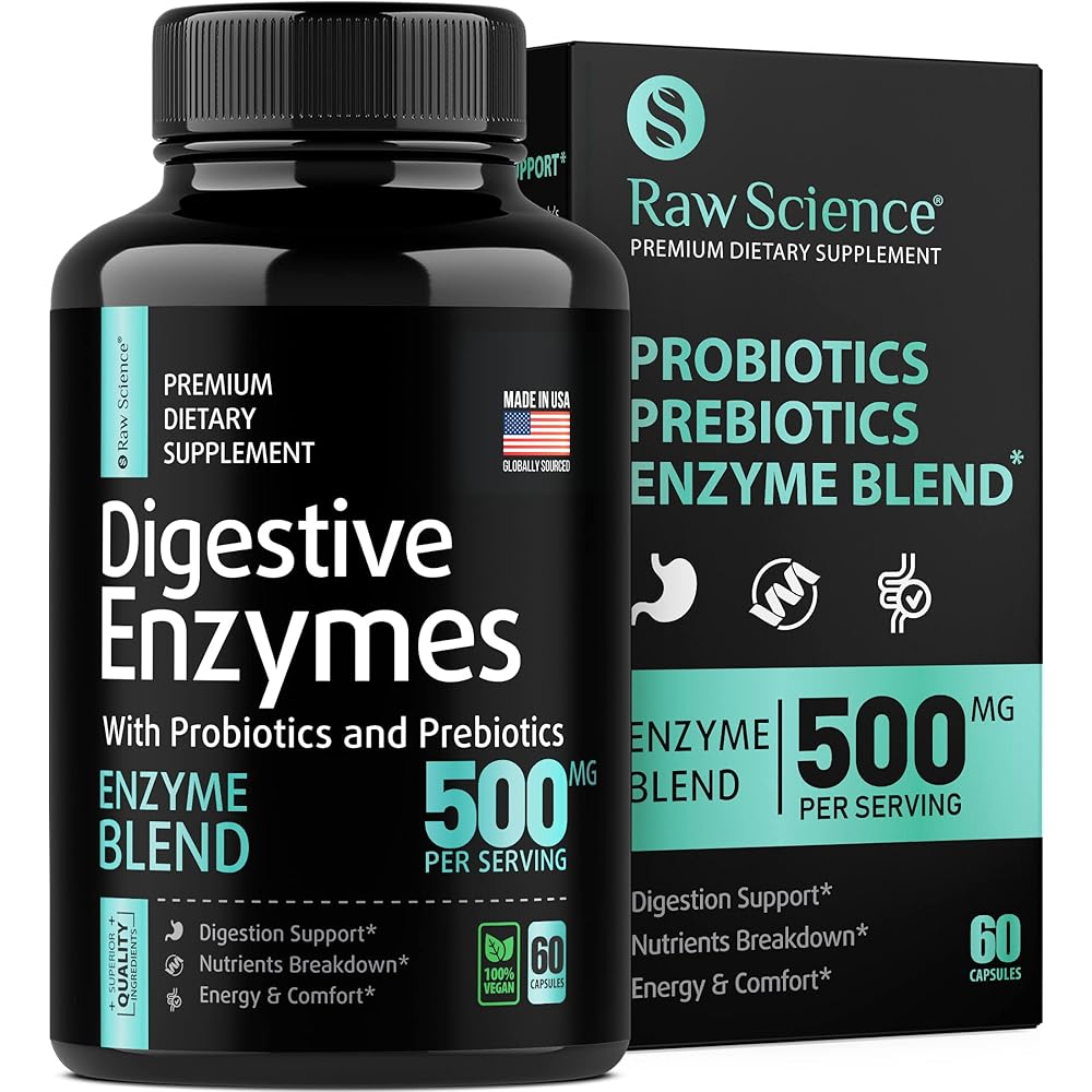 5/mo Finance Digestive Enzymes with Probiotics and Prebiotics for