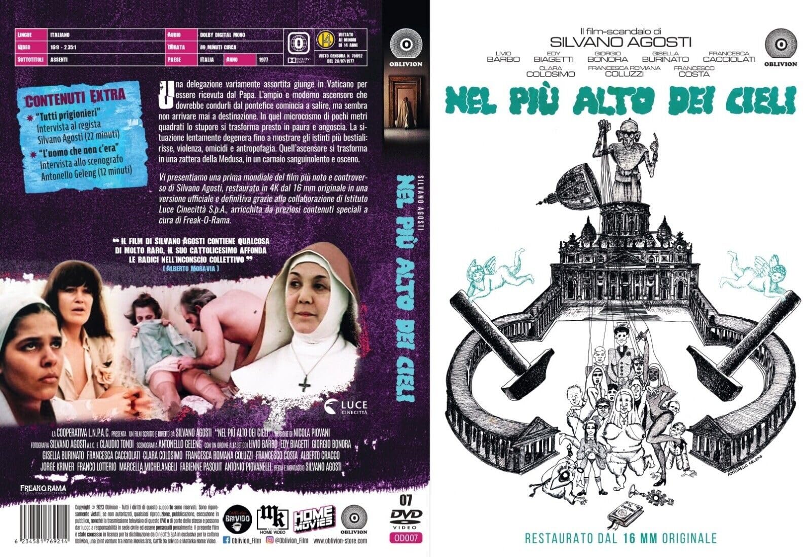 天の高みへ　NEL PIÙ ALTO DEI CIELI! DVD Nel più alto dei cieli - Silvano Agosti 1977 (Oblivion - OD007