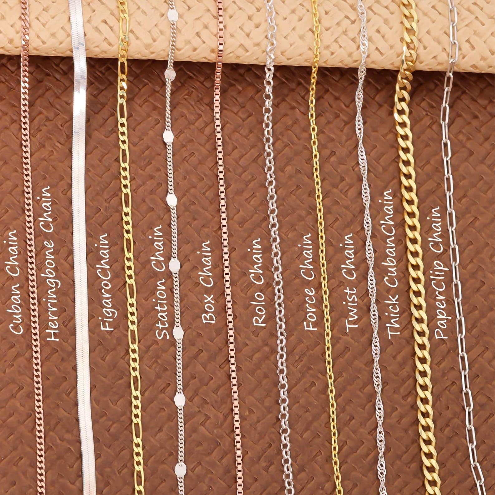 Argento sterling catena bracciale per donne, 14K oro Figaro ritorto graffetta cubano catena veneziana gioiello, Stile quotidiano