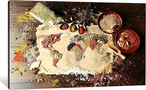 Vista 18 de Arte de decoración de pared para comedor, cocina, cocina, comedor, especias, verduras, cocina, comedor, decoración de pared, pintura artística