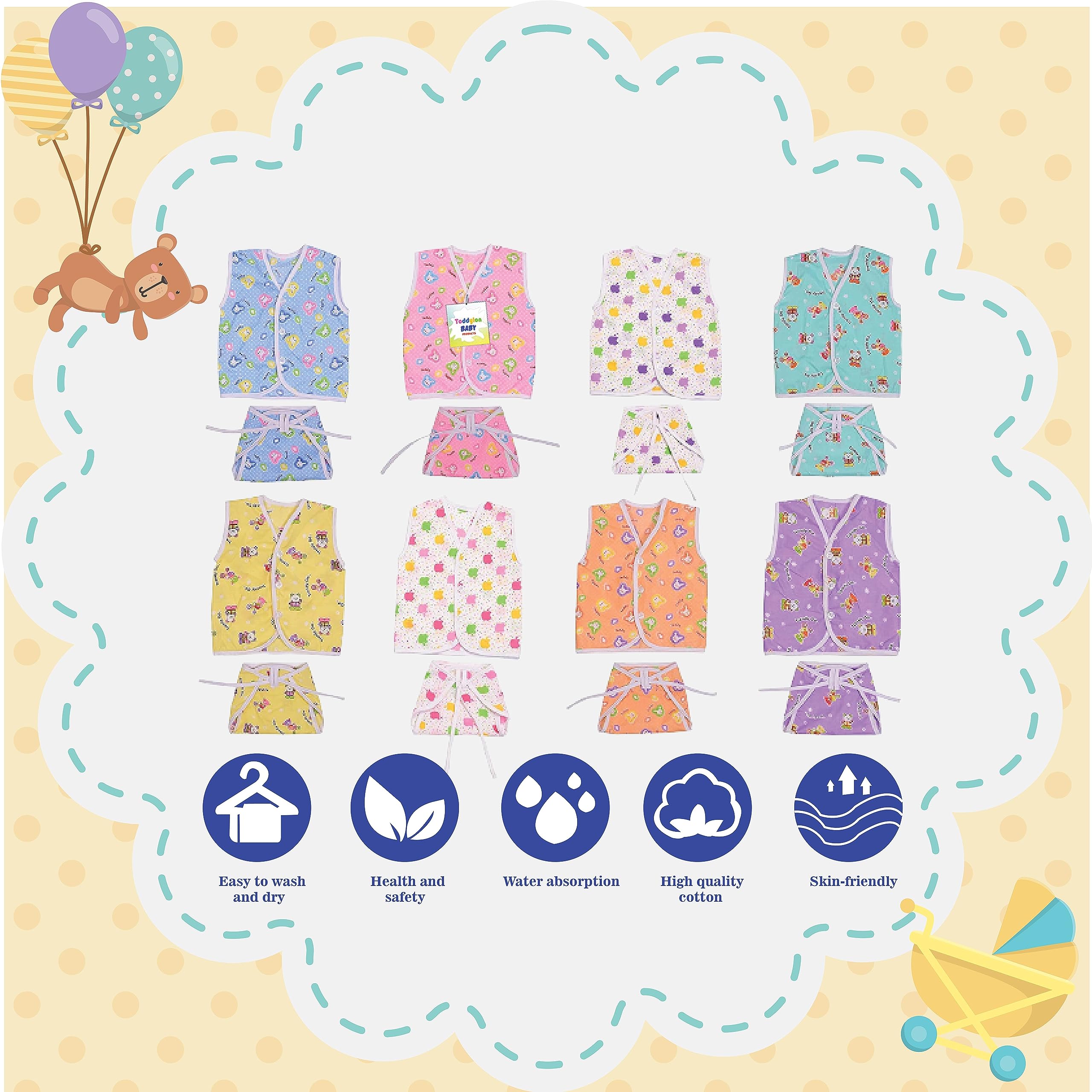 Toddylon Flat Bed 56 in 1 New Born Baby Essentials Gift Combo (0-6 Months) - Image 8 thumbnail