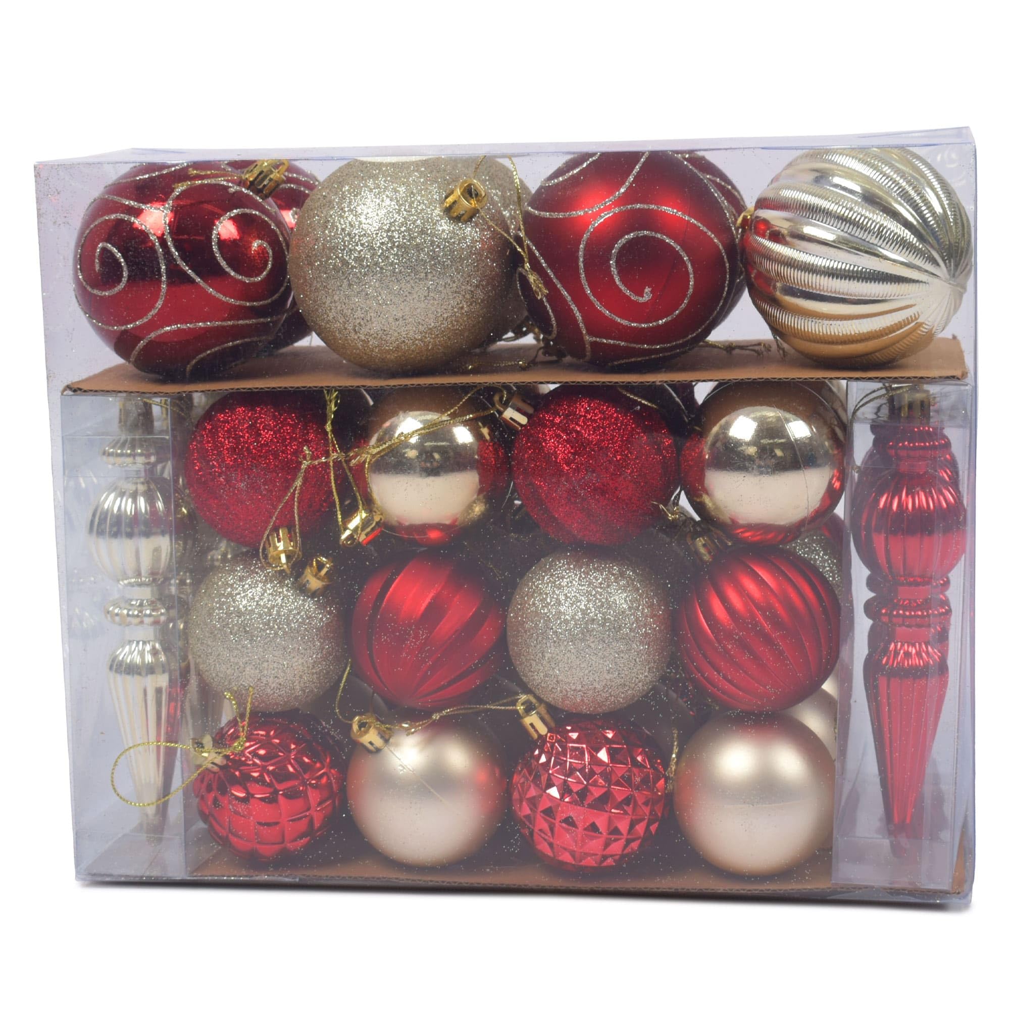 Amazon | クリスマスオーナメントセット 50個入り（約5cm～約