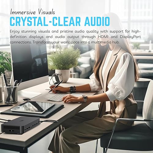 Miniatura 6 de Estación de acoplamiento Dell WD25 USB-C con alimentación de 100W, pantalla dual HDMI/DP, LAN 2.5GbE y cable USB-C – Garantía de 3 años