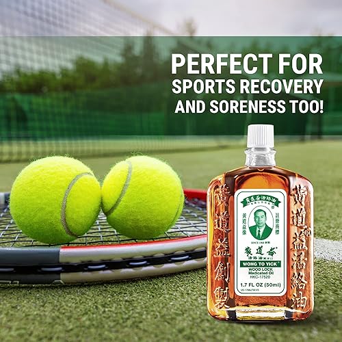Miniatura 5 de Paquete de 3 aceites medicinales de Wong to Yick con bloqueo de madera alivio del dolor de hierbas para dolores musculares esguinces moretones dolor