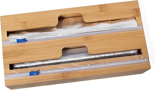 Miniatura 2 de Lipper International Dispensador de bambú con cortador para papel de aluminio, envoltura de plástico o papel encerado, 2 en 1, 13 78 "x 6 34" x 4"