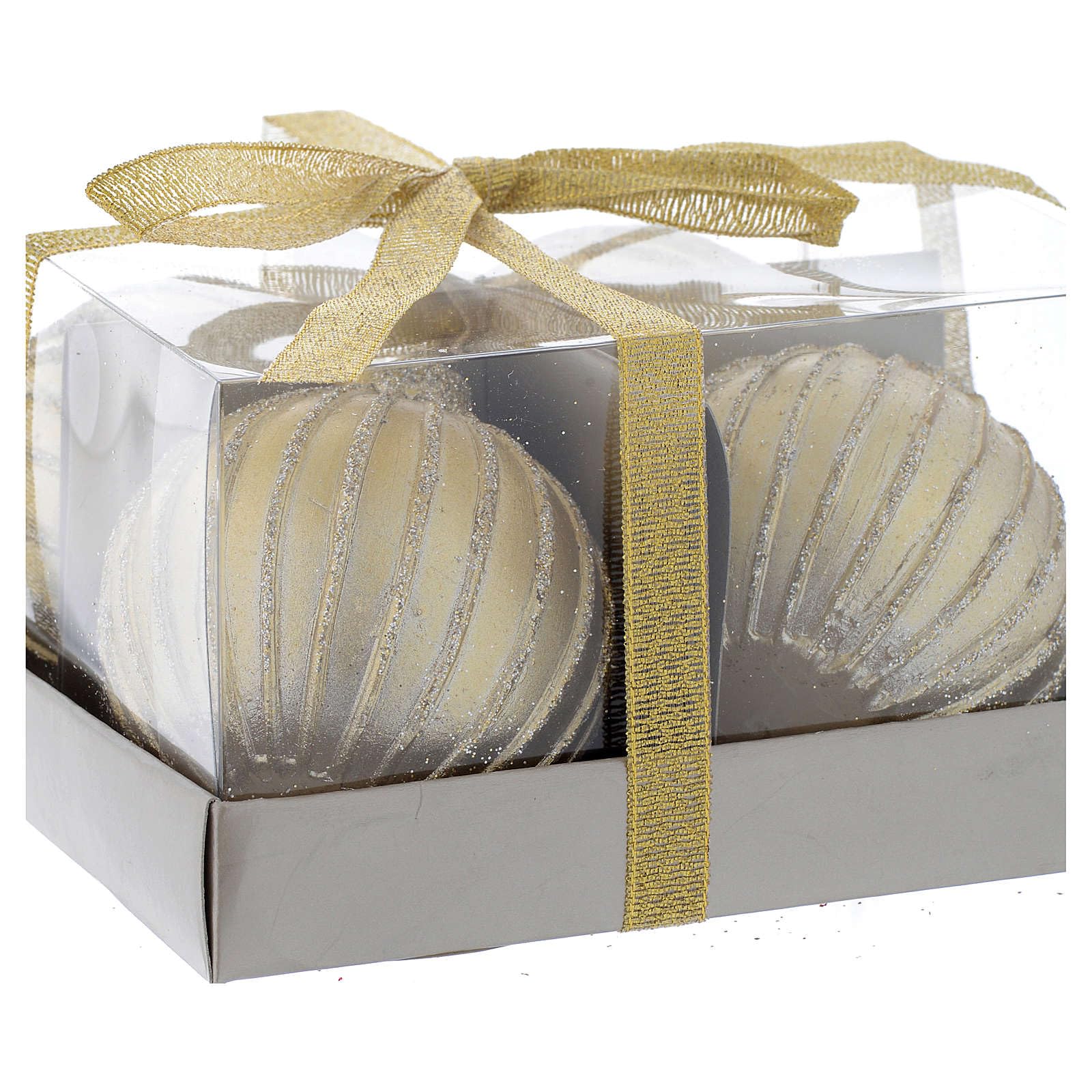 Holyart Christmas Candle in Wax, Golden diam. 6 cm