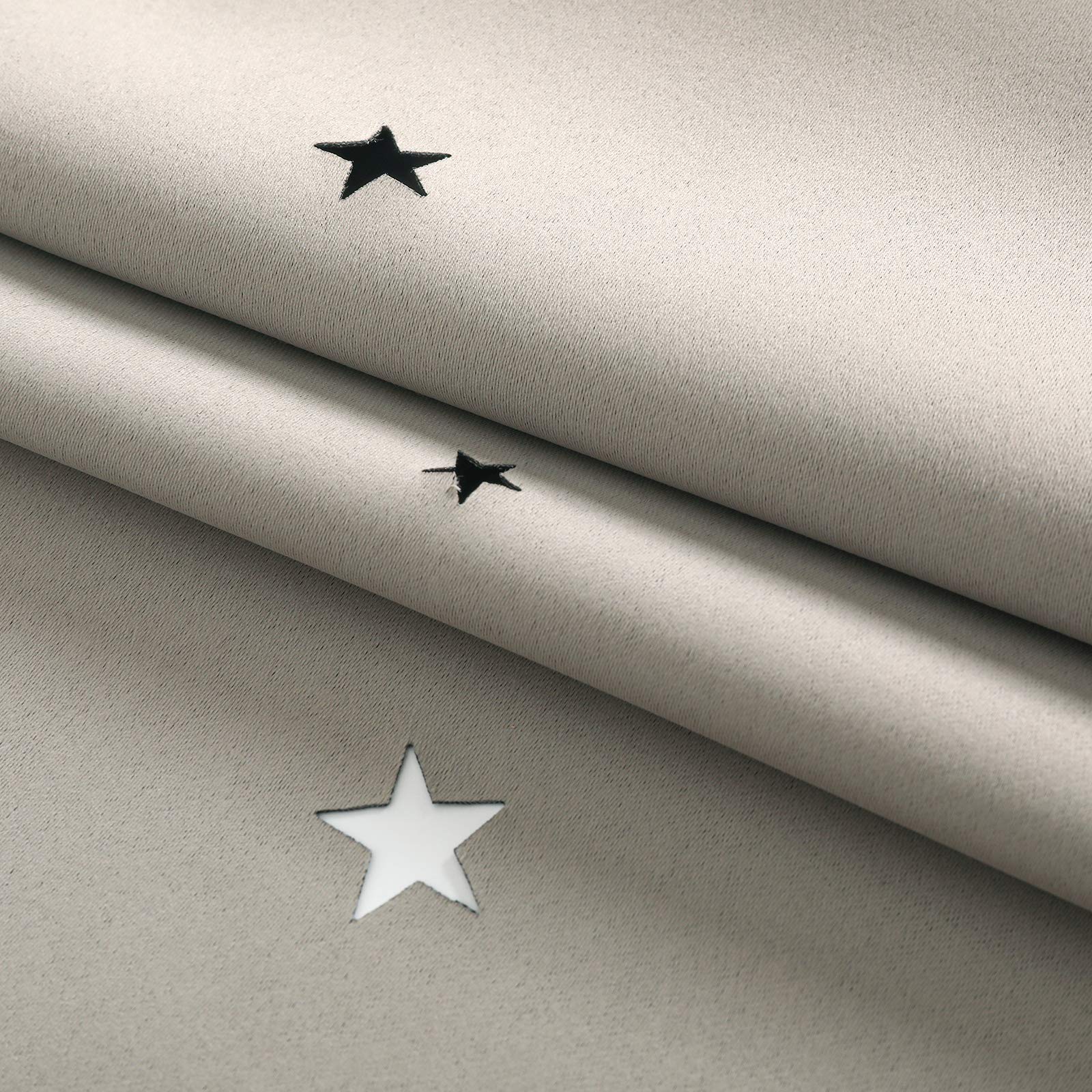 Cortinas infantiles con diseño de estrellas, para dormitorio, sala de estar, diseño de estrellas, con rayas de arco iris, cortina opaca de doble capa, 2 paneles