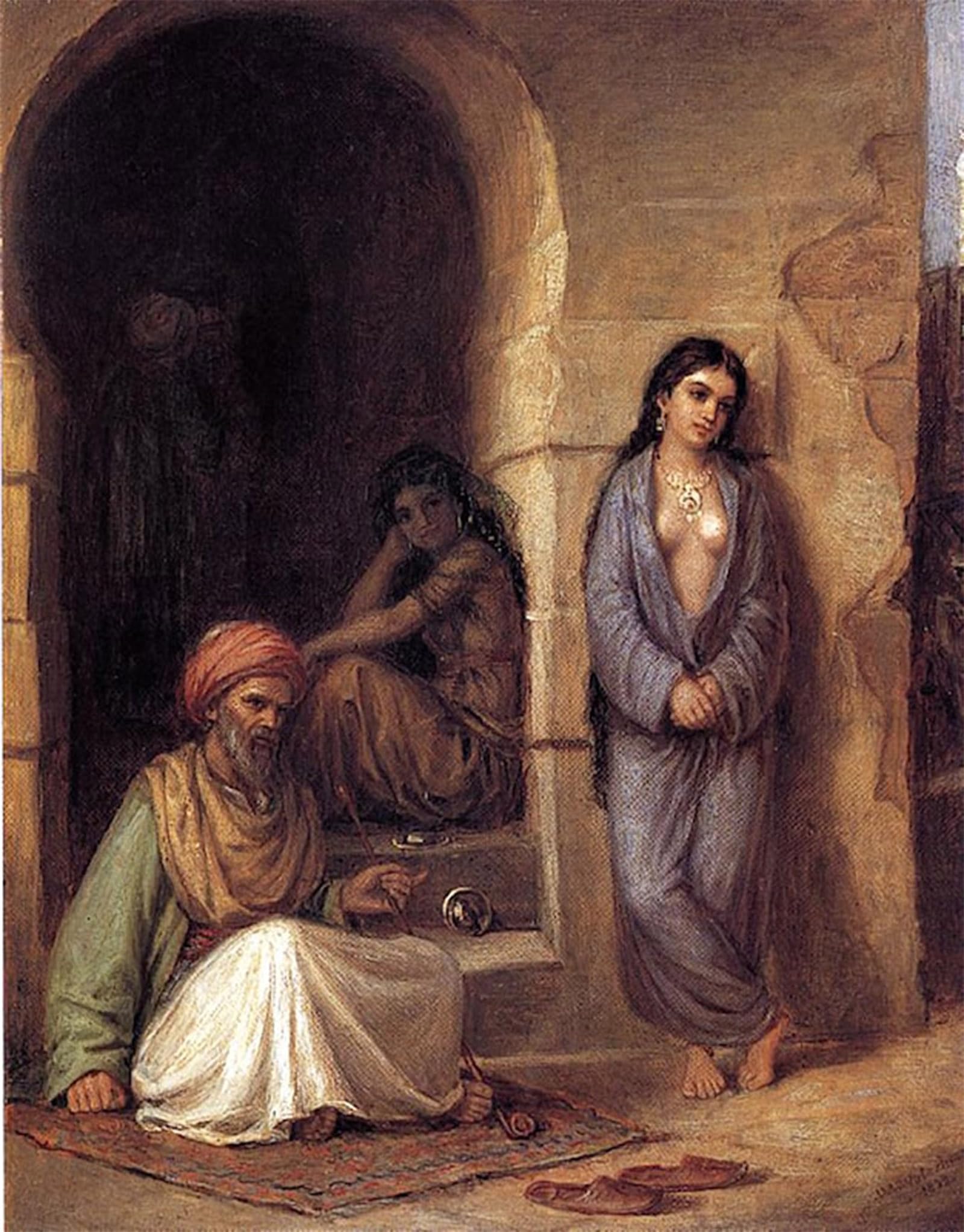 SERENDIPITP Retro Picture Poster Wall Art Pictures Painting the Slave by John William Waterhouse Wall Art Canvas Print for Wall Decor 60x90cm