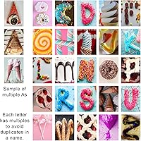 Vista 2 de Arte con nombre de dulces y dulces, regalo de postre personalizado (montaje en bloque de 6.5 x 18 pulgadas)