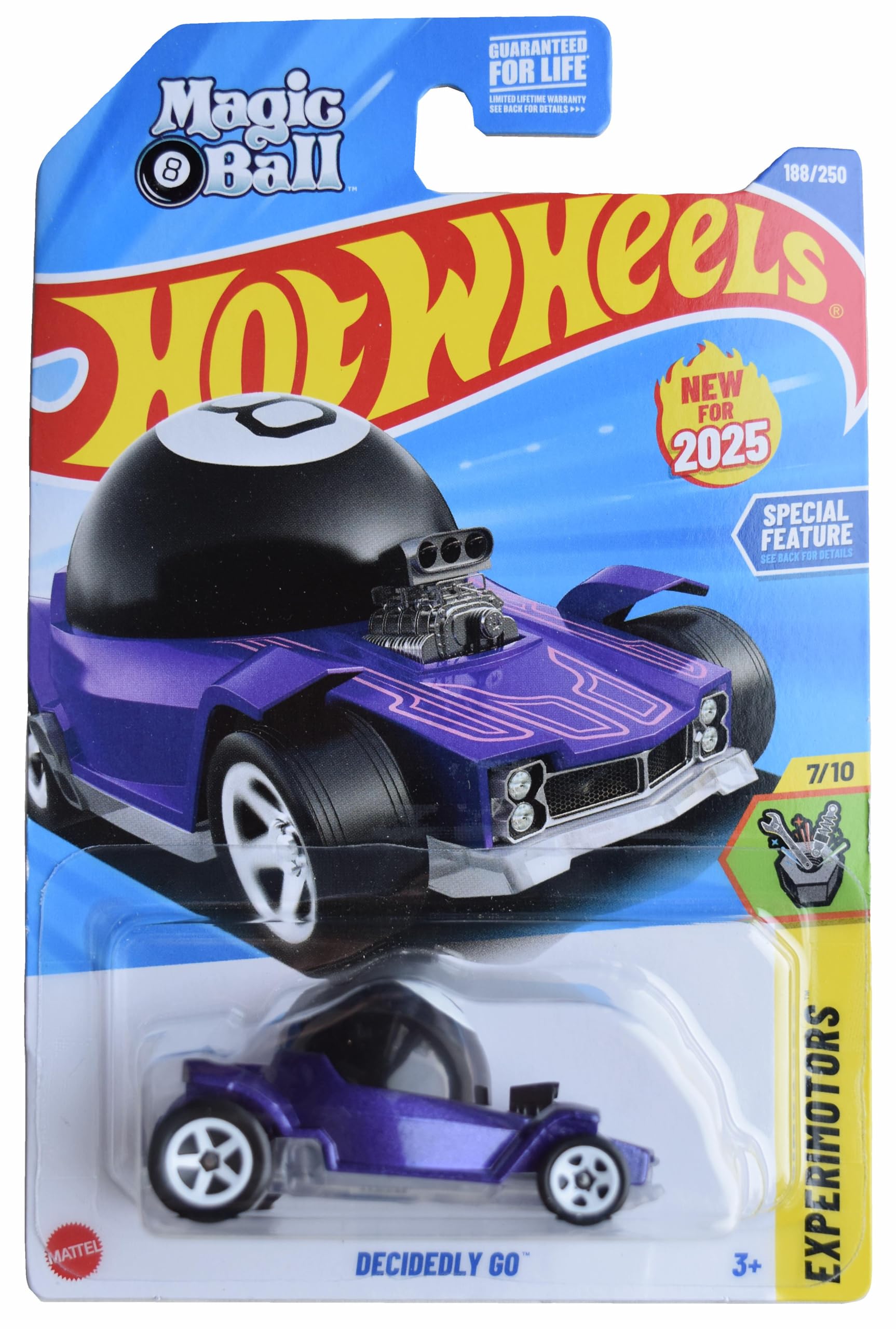 Hot Wheels Decidedly Go, Experimotors 7/10 [Purple/Black Magic Ball] 188/250