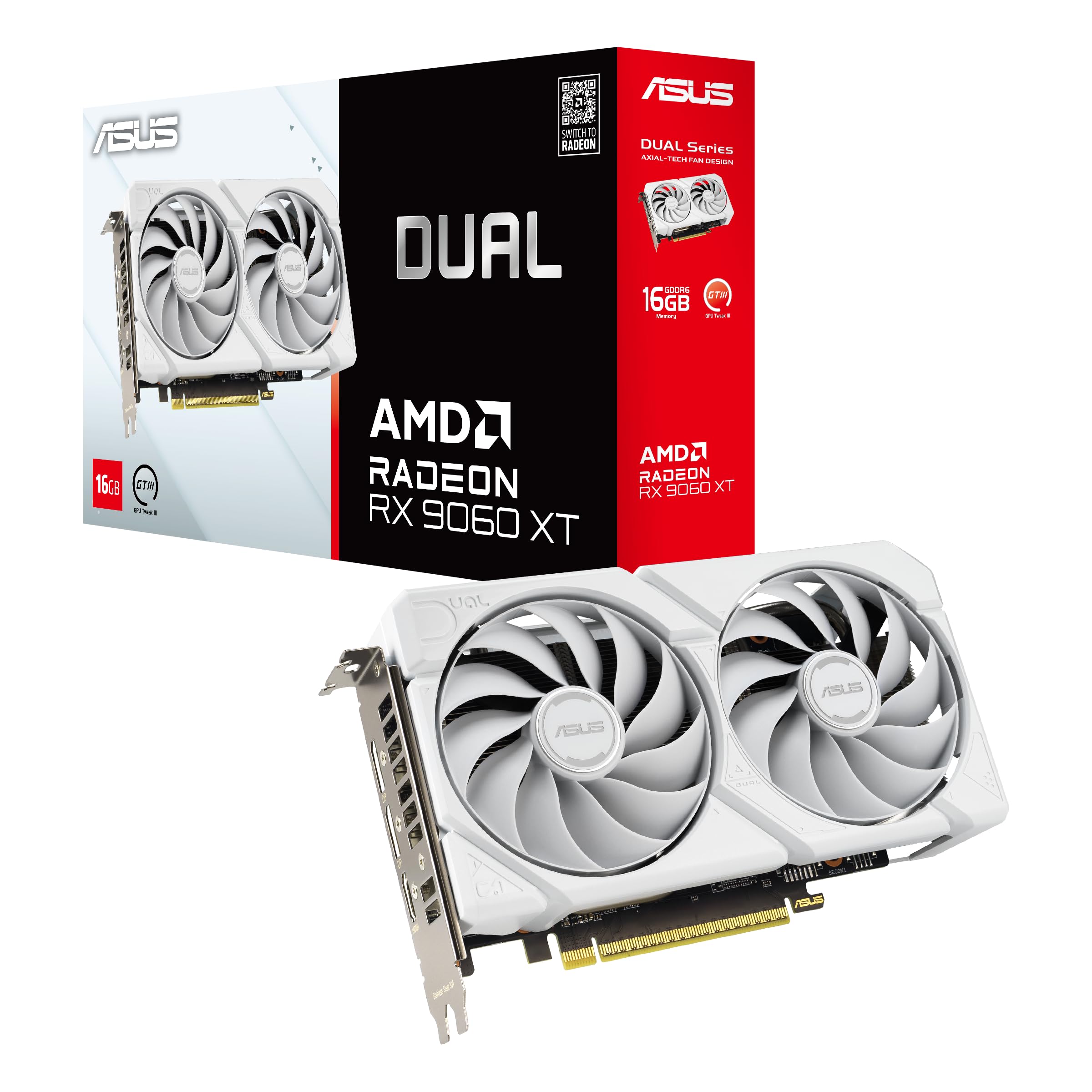 Amazon.com: ASUS Dual Radeon™ RX 9060 XT 16GB GDDR6 White Edition