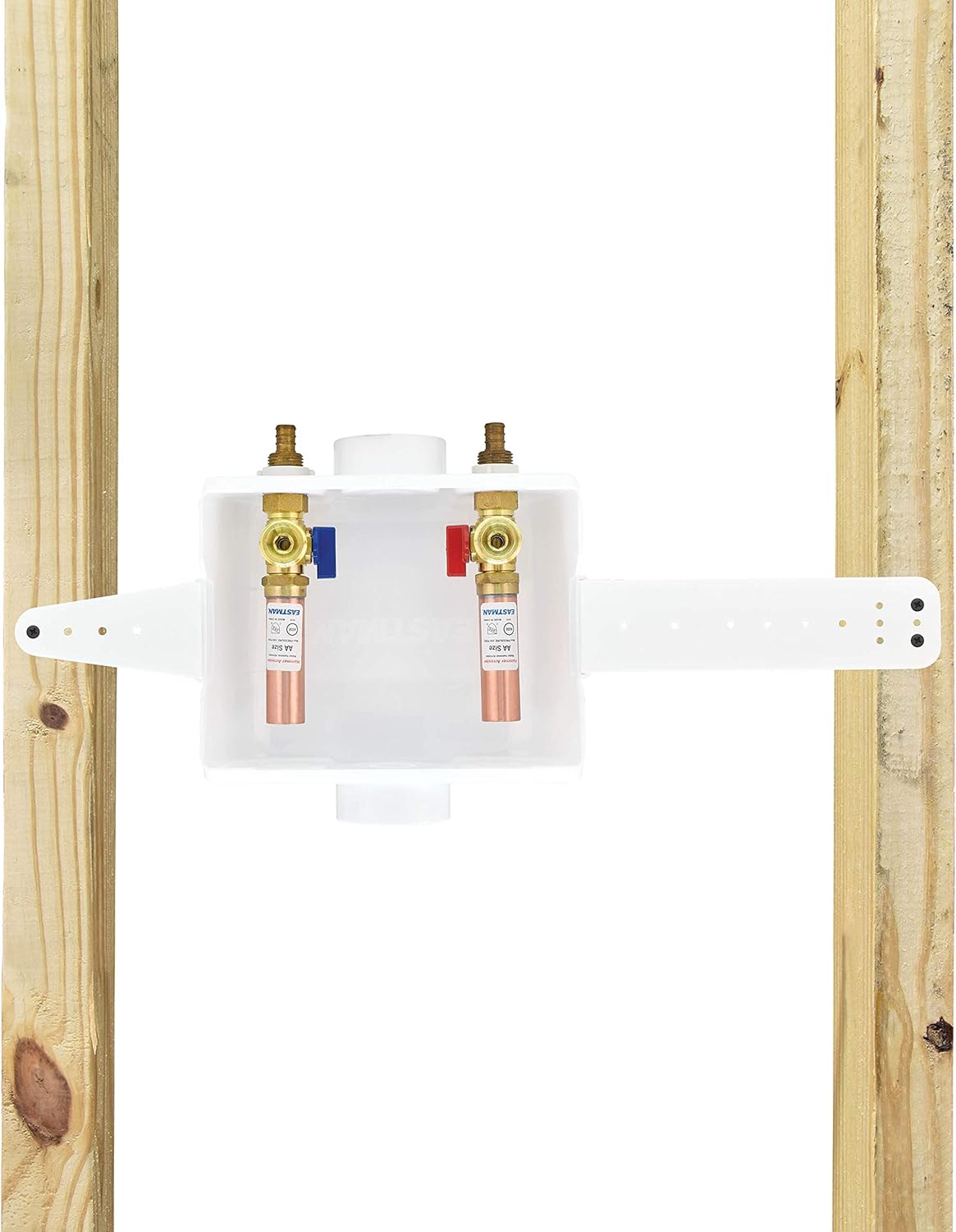 Cheapest 🛒 Eastman 60247, White Center Drain Washing Machine Outlet Box with Hammer Arrestors, 1/2 inch Crimp PEX