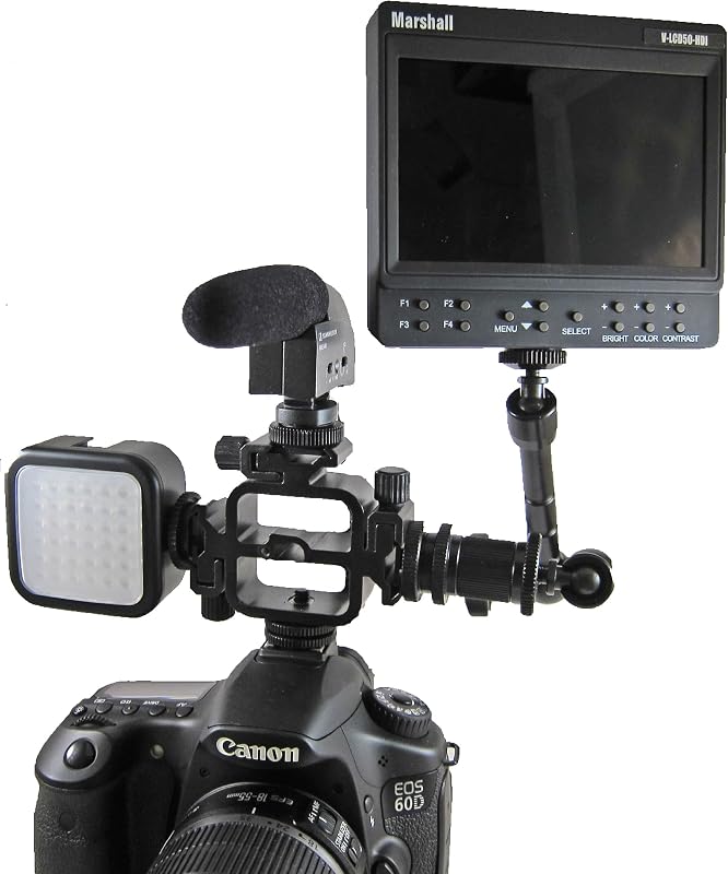 Low Profile Triple Hot Shoe Light and Sound Bracket with HD-Toys 360 Degree Mount Included