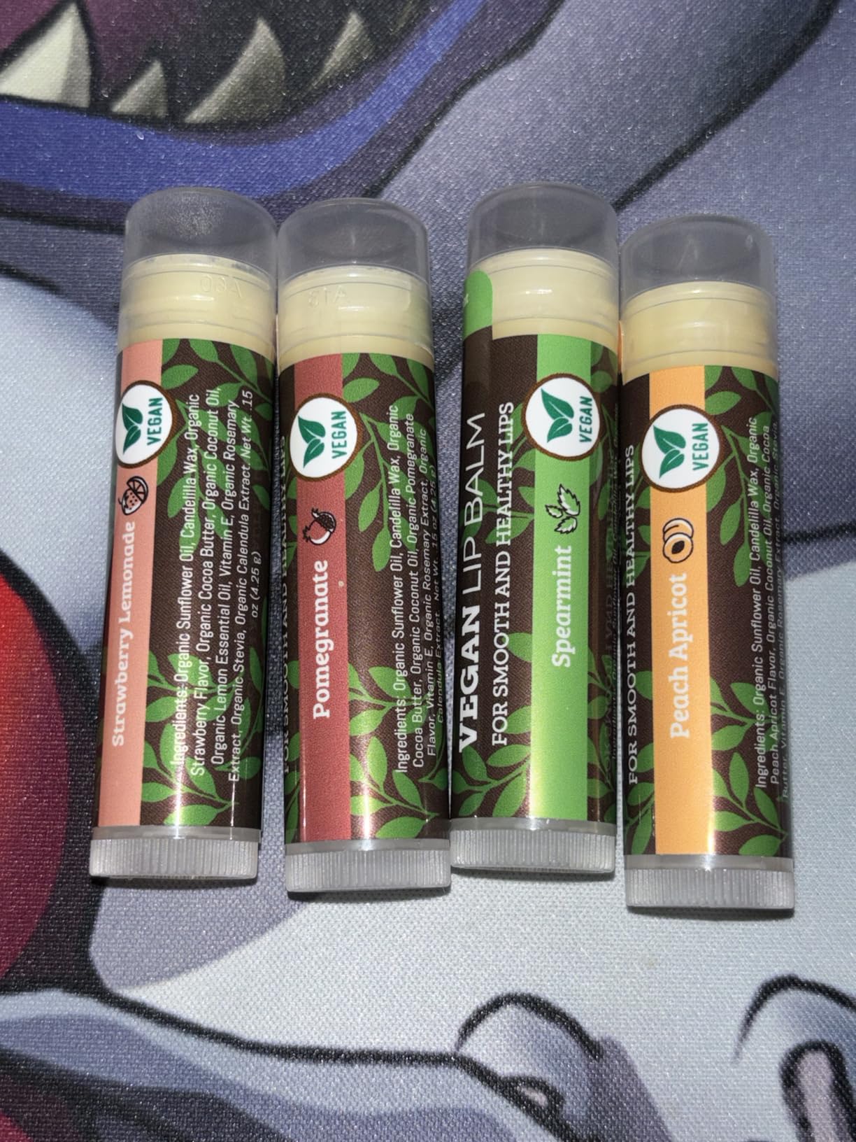Earth's Daughter SPF Lip Balm Eucalyptus Mint 4-Pack - Lip Sunscreen, SPF 15, Organic Ingredients, Beeswax, Coconut Oil, Vitamin E - Hypoallergenic, Gluten Free