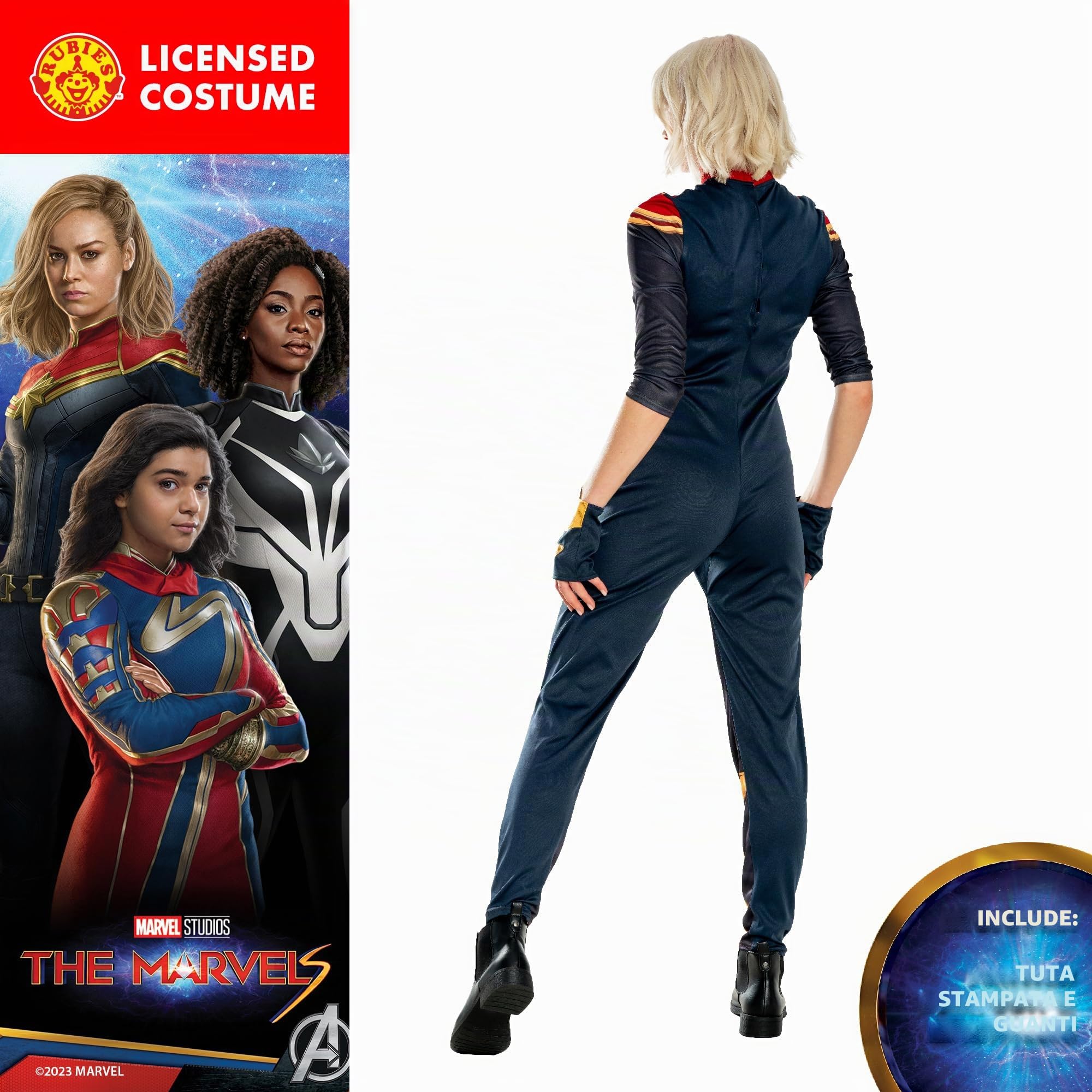 Rubies - Costume da capitano Marvel da donna