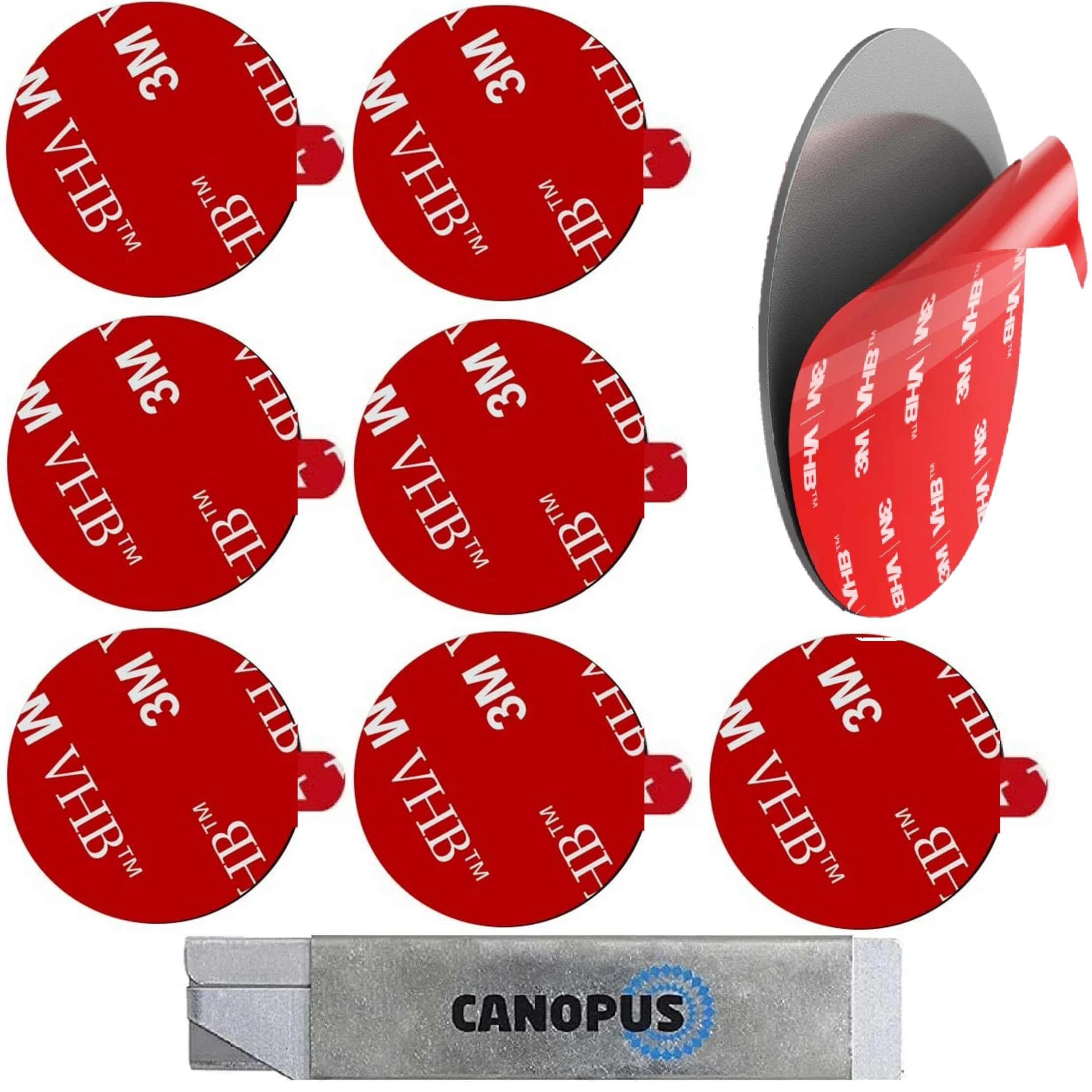 Double Sided Sticky Pads 32mm Dia, 8-PCs Heavy Duty Waterproof Round Ideal for Home Office Decor, Mounting Pads Black