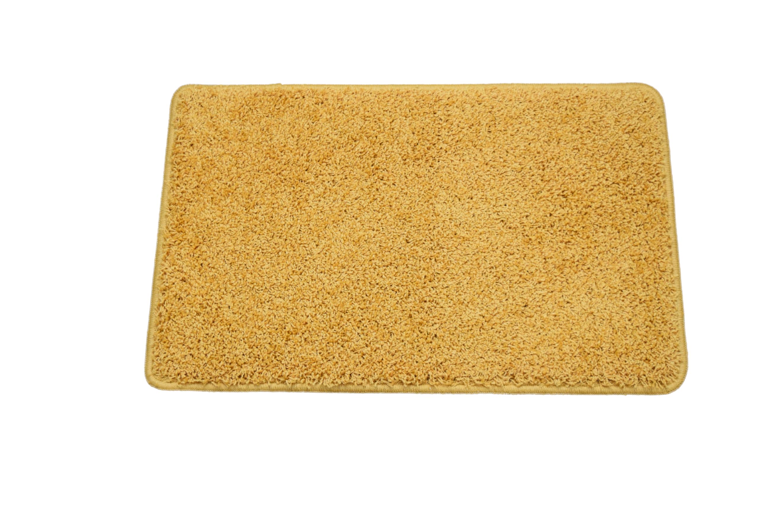 SrS Rugs® Non Slip Bath Mat - Super Soft Machine Washable Rug - Multiple Colours & Sizes (Ochre Gold, 100cm x 160cm) — image 1