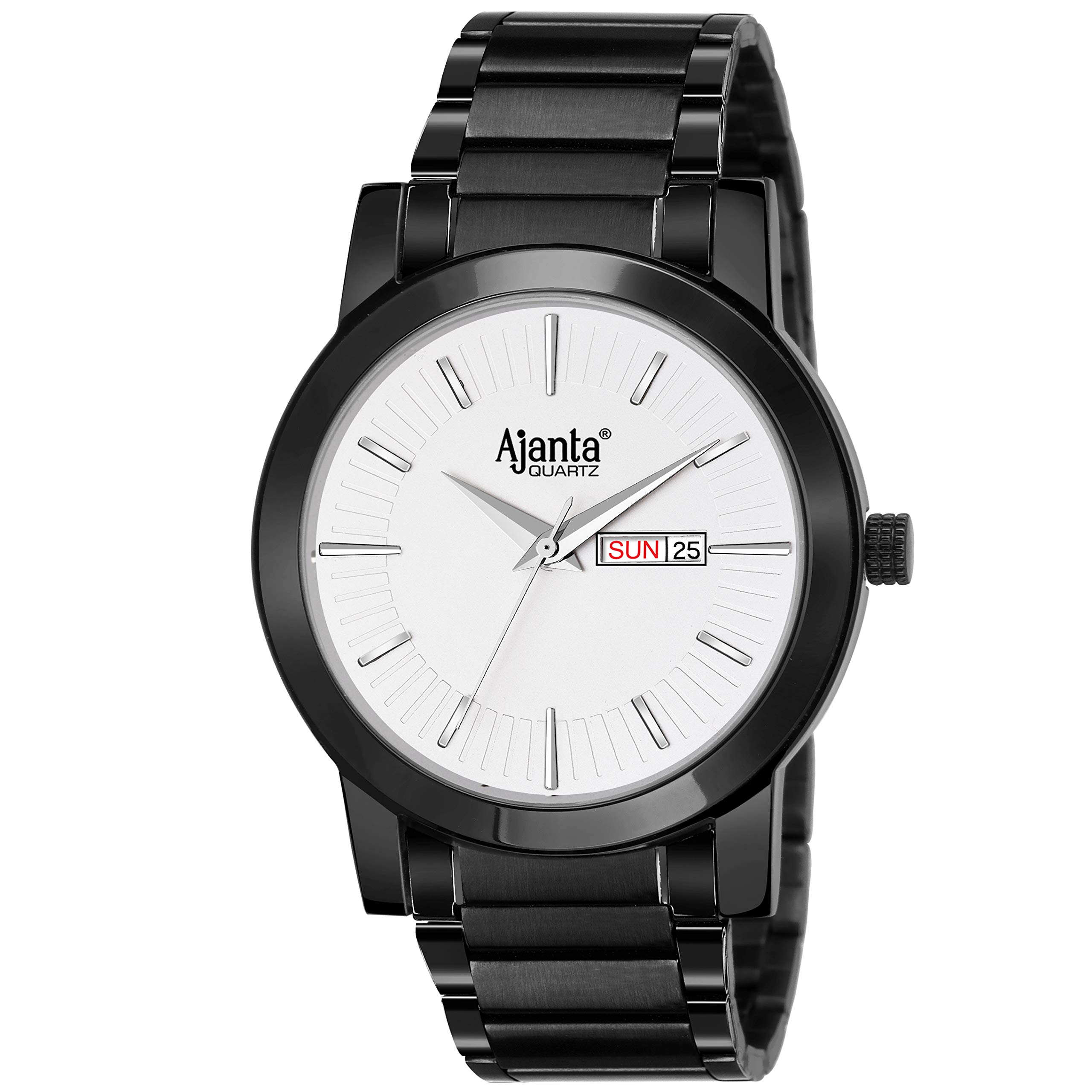 Ajanta Quartz Analog Black Dial Mens Watch-AWC502. (Black-White) (B07RQQNQWS) Amazon Price History, Amazon Price Tracker