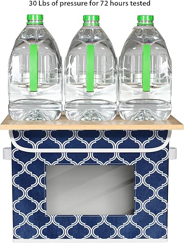 Vista 15 de Univivi Cajas de almacenamiento plegables de tela [4 unidades] Contenedores de almacenamiento grandes plegables apilables con tapas, organizadores