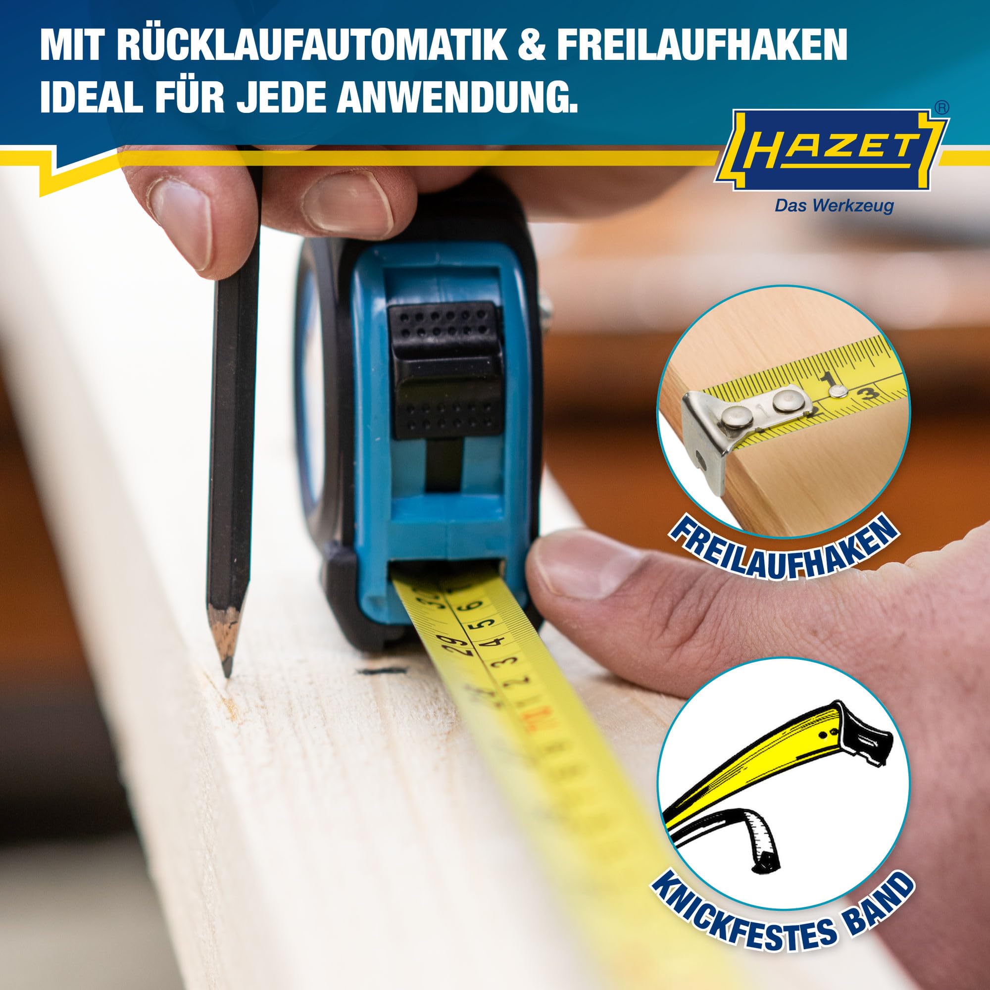 Amazon.co.jp: HAZET(ハゼット) 巻尺 2154N-3 I 3メートル 10