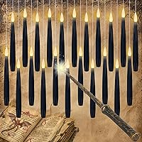 Vista 8 de GenSwin 22 piezas de vela flotante sin llama con control remoto de varita mágica, velas colgantes para ventana operadas por baterías, parpadeantes