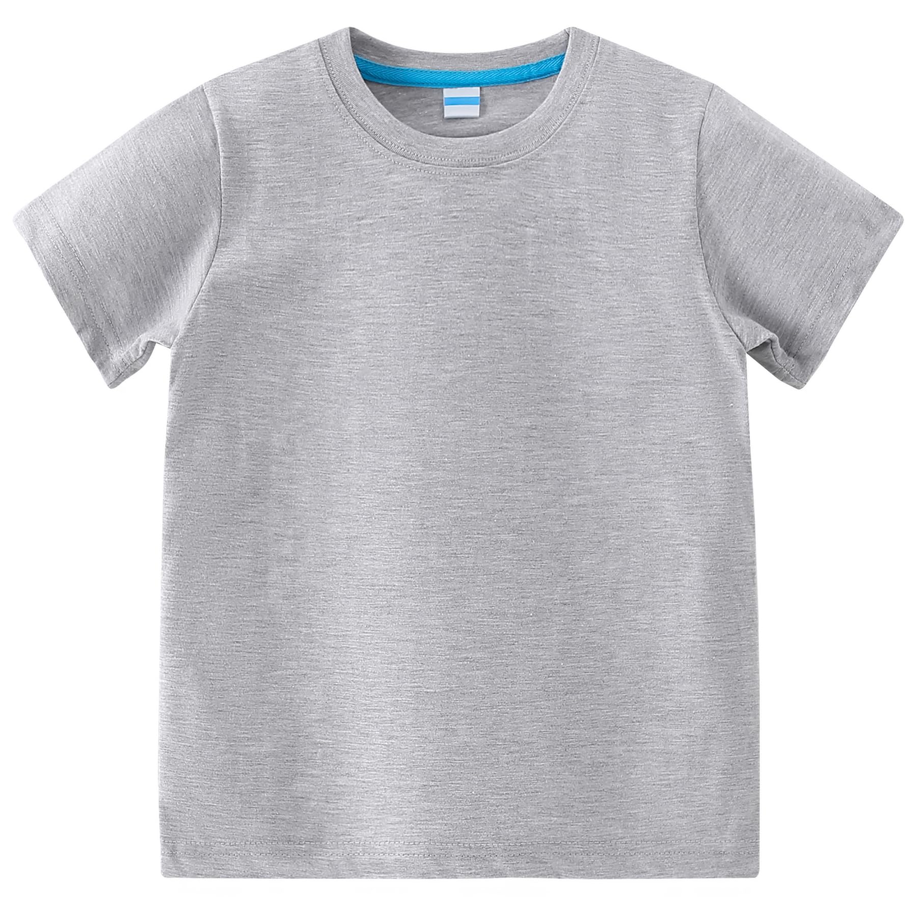 AIWUHE Toddler T Shirts Cotton Summer Tshirts Boys Girls Basic Tee Undershirts Short Sleeve Clothes Crew Neck Shirts 2-7Y