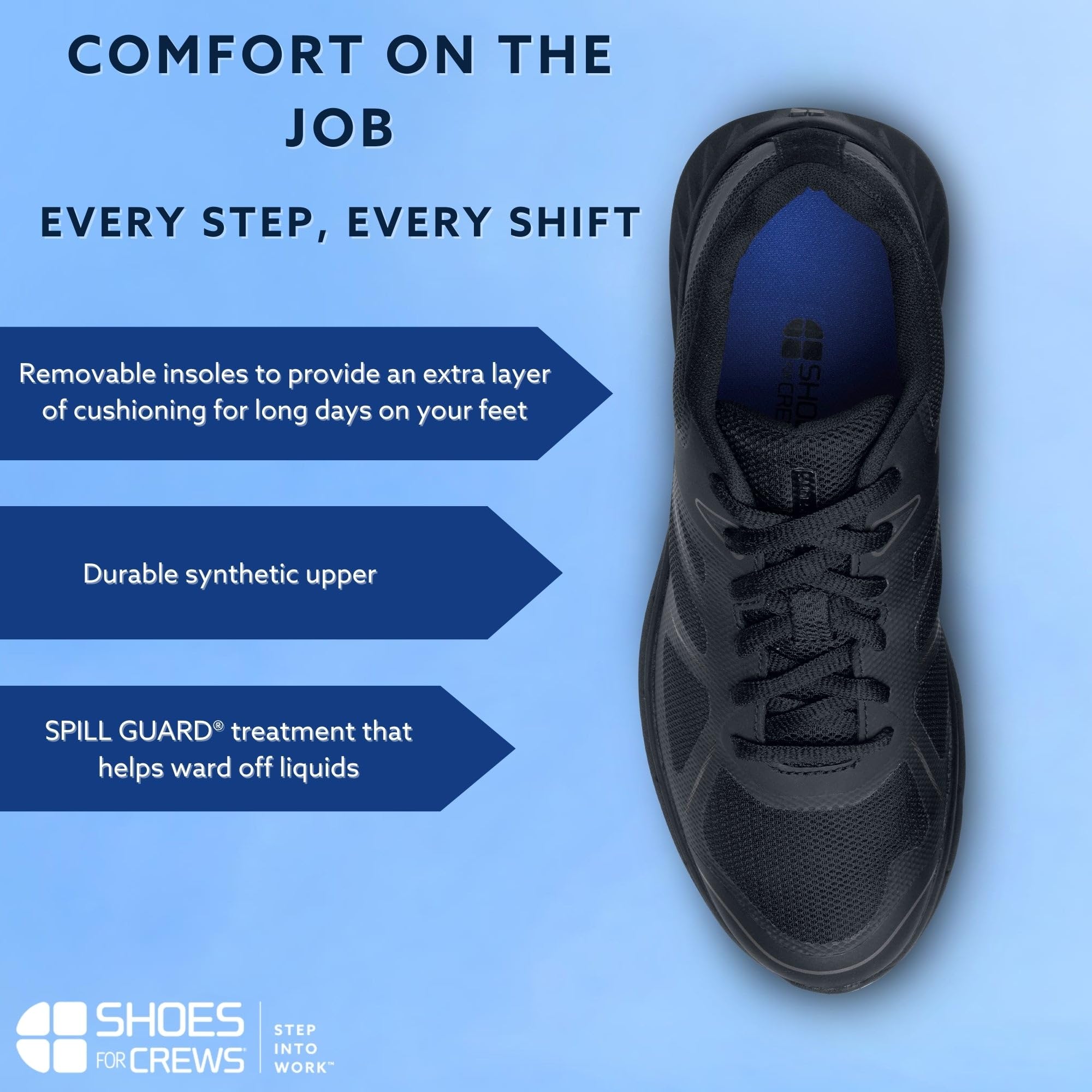 Shoes for Crews Scarpe da Lavoro Vitality II – Scarpe Professionali con Suola Flessibile Antiscivolo, Leggere, Protezione dagli Schizzi d'Acqua, OB E SRC ESD – da Donna