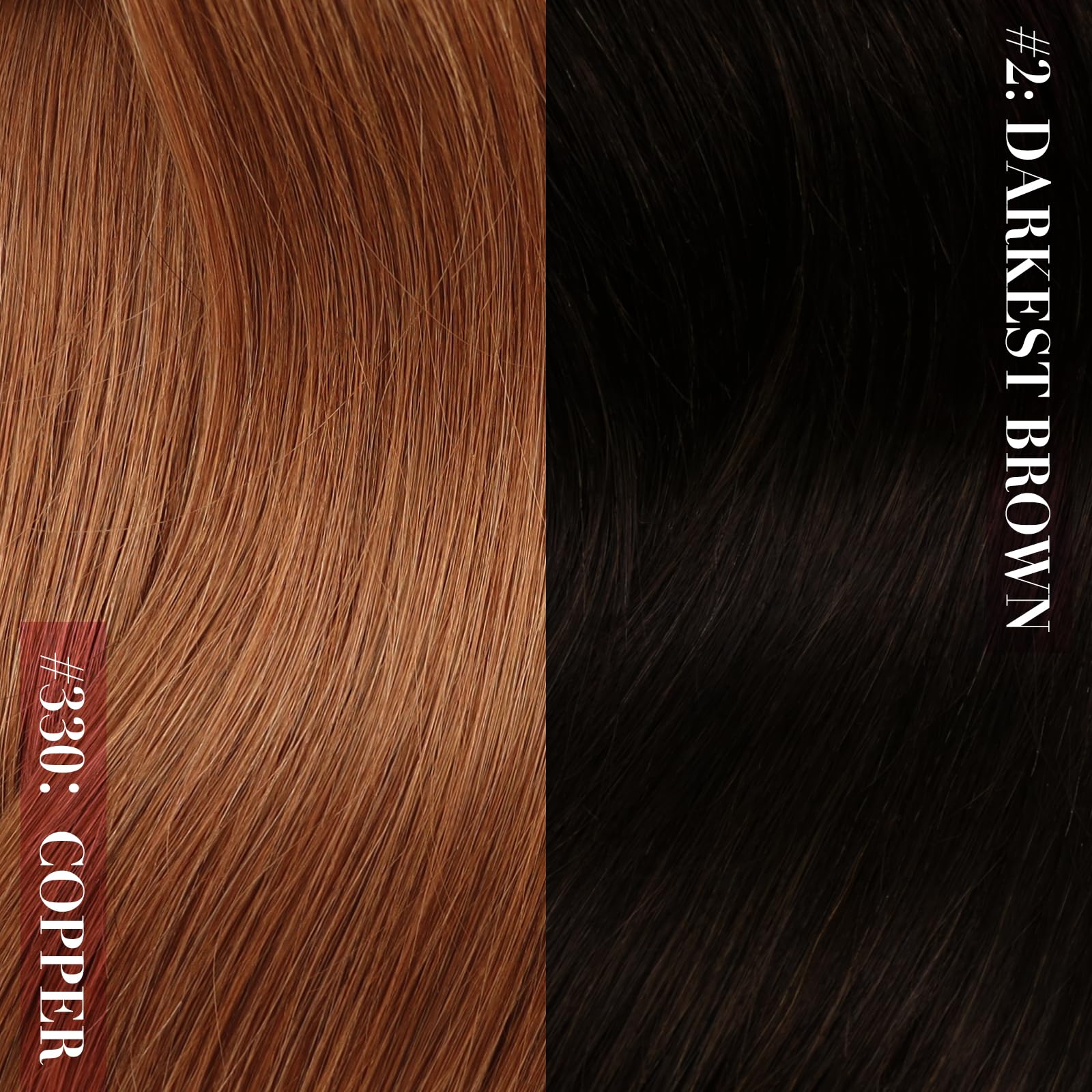 YoungSee Clip in Extensions Echthaar Kupfer,Clip in Extensions Glattes,Clips Hair Extension Menschliches fur Damen,45 cm,120g,7 Stücke,330