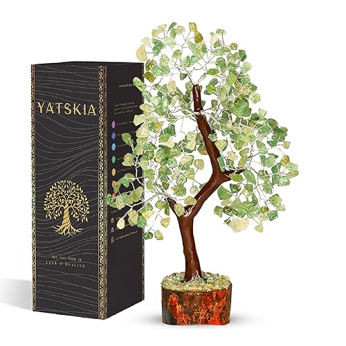YATSKIA Green Jade Crystal Tree of Life - Crystals and