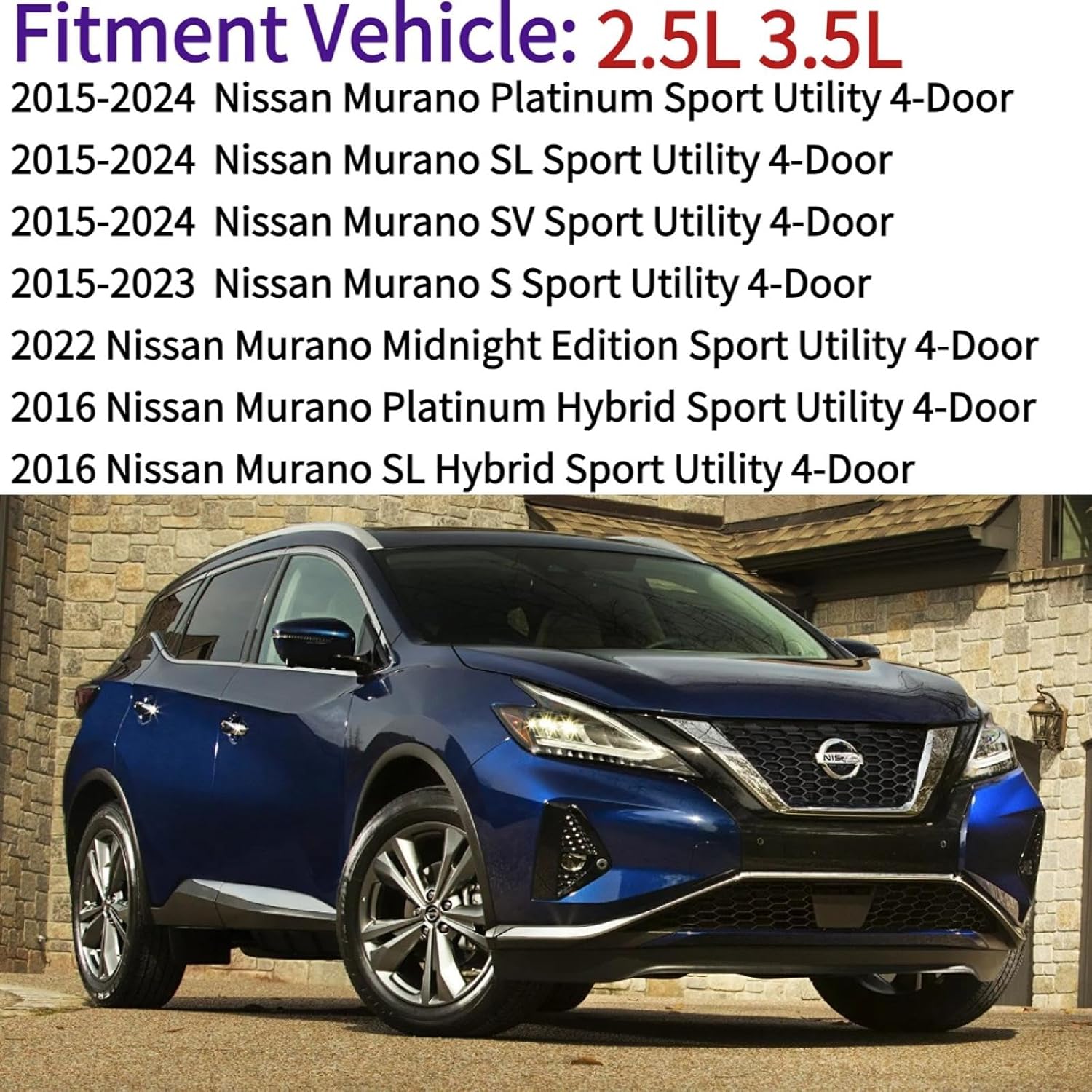 Rear Back Windshield Wiper Blade Arm Set for Nissan Murano 2015 2016 2017 2018 2019 2020 2021 2022 2023 2024 Platinum SL SV S Midnight Edition Platinum Hybrid SL Hybrid Sport Utility