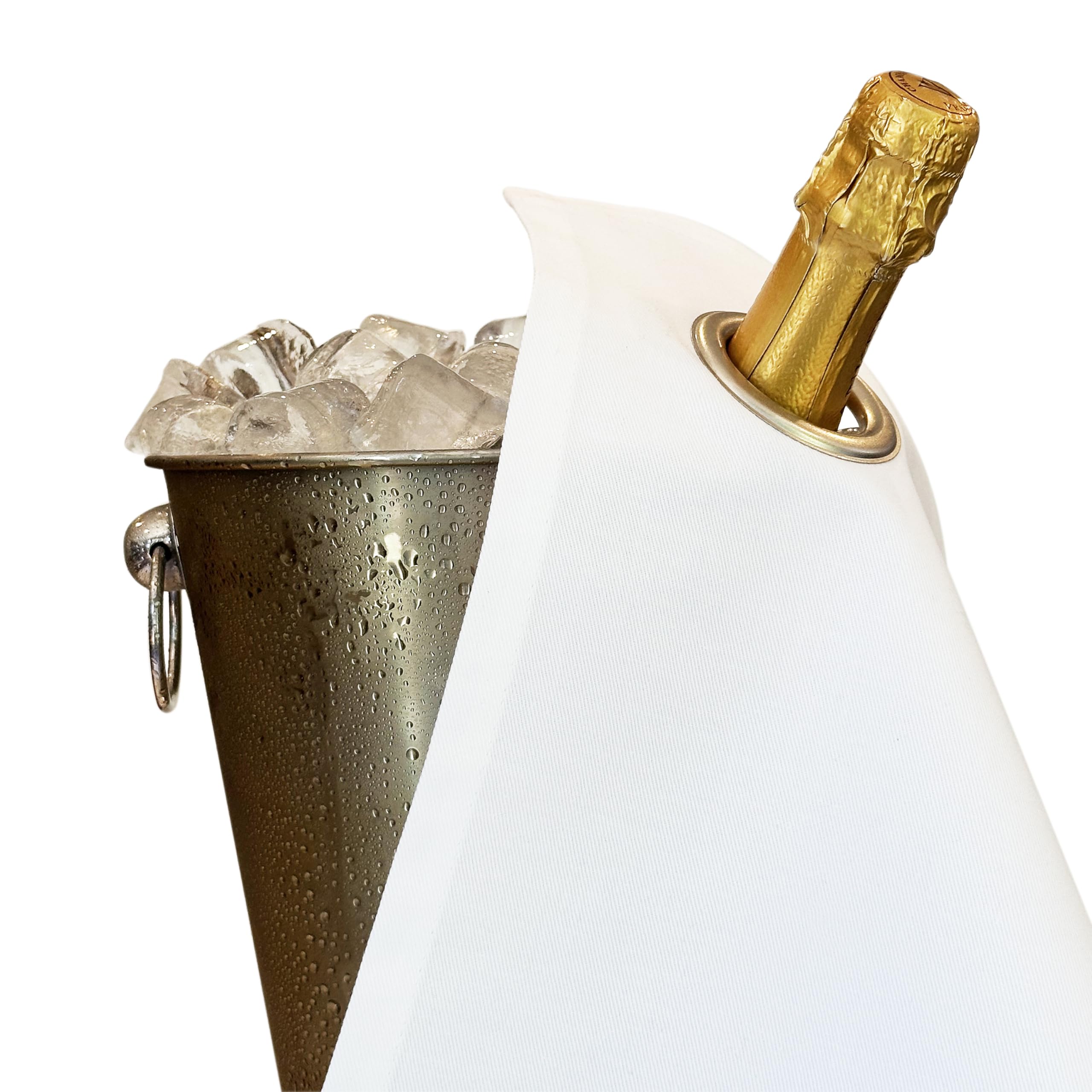 BottleCloths, Classic Collection, Bottle Cloths with Metal Ring for Ice Buckets Cotton, 42 cm - Image 3