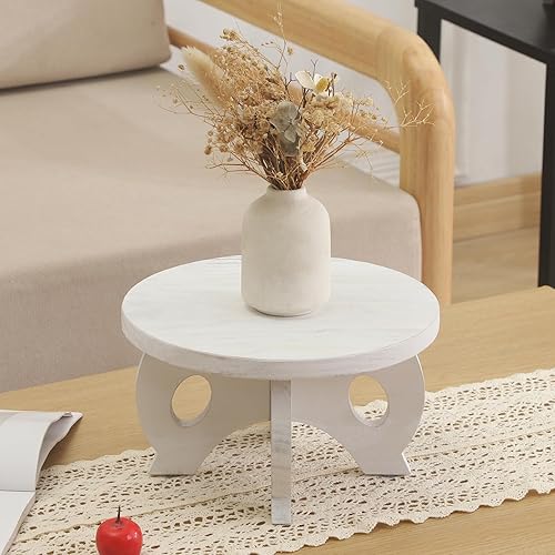 Miniatura 9 de Soporte pequeño para plantas de cocina, soporte para plantas de 10 pulgadas, taburete redondo, elevadores de granja, rústico, decoración de balcón,